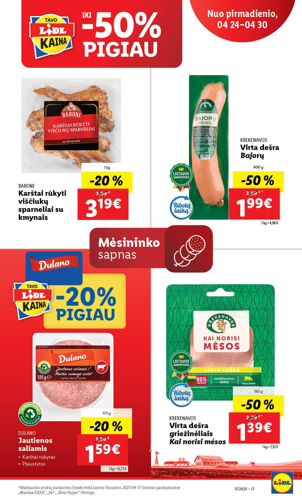 Naujausias LIDL kaininis katalogas 2023.04.24 - 2023.04.30