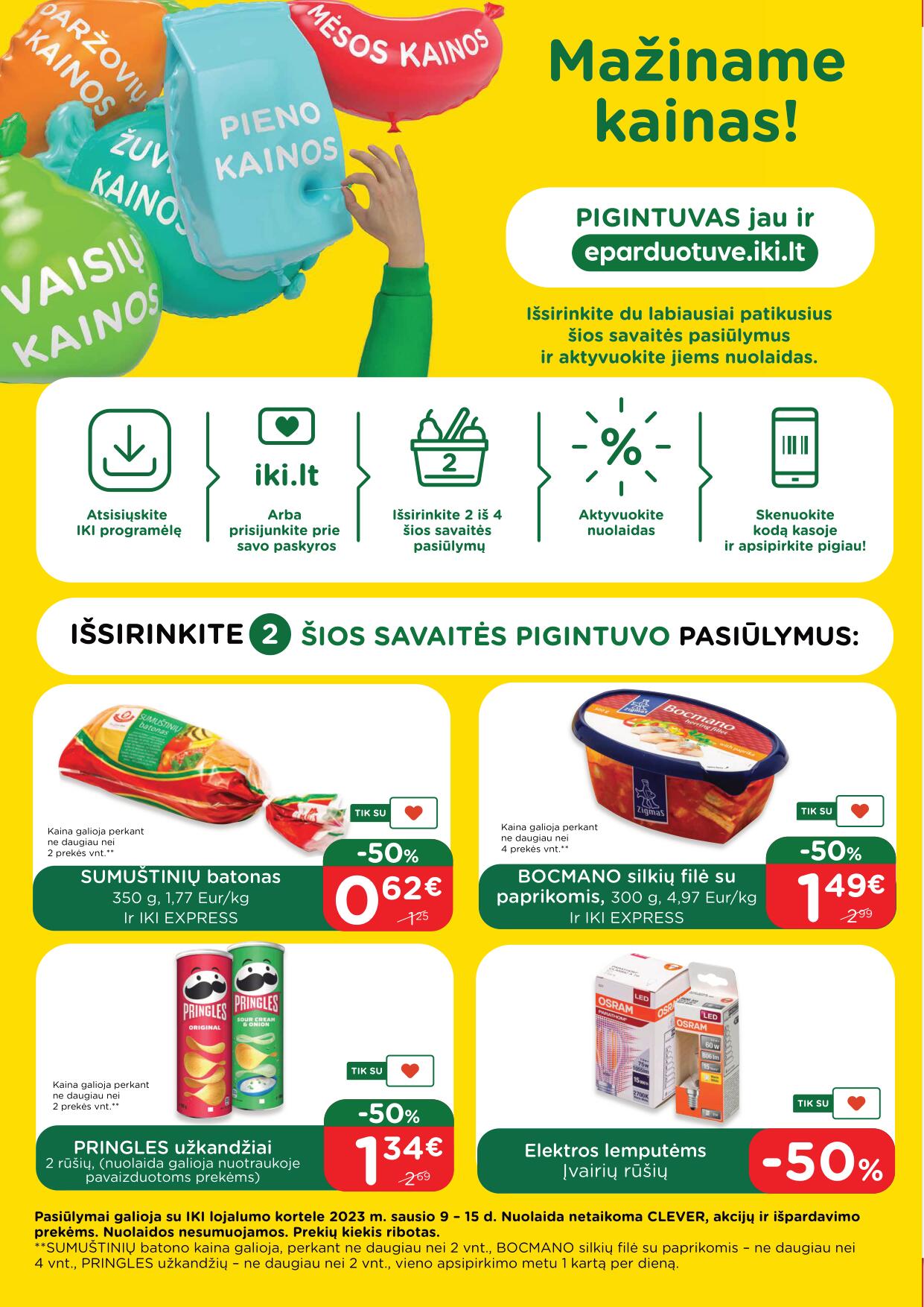 Naujausias IKI kaininis katalogas 2023.01.09 - 2023.01.15