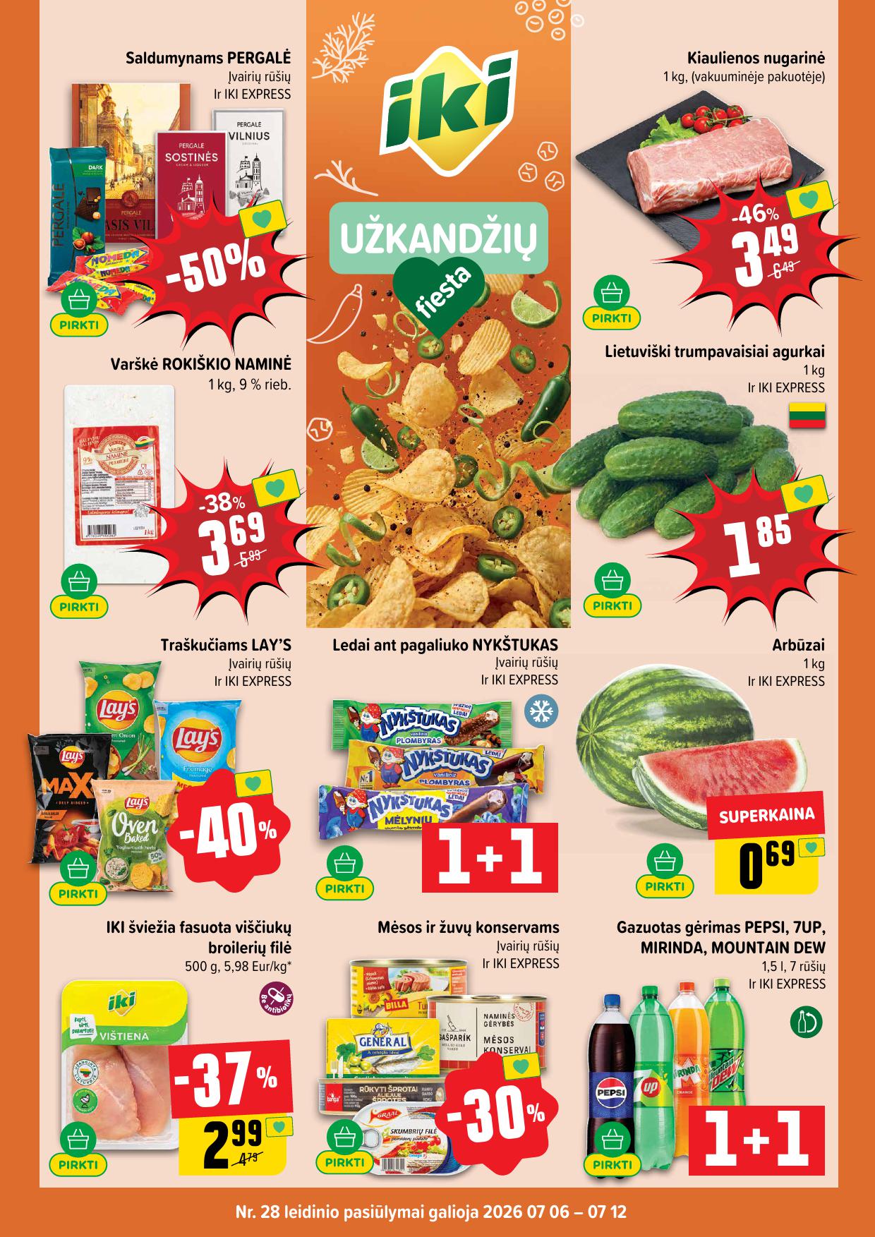 IKI SAVAITĖLĖ akcijų ir nuolaidų leidinys Nr.27 2026.06.29 - 2026.07.05