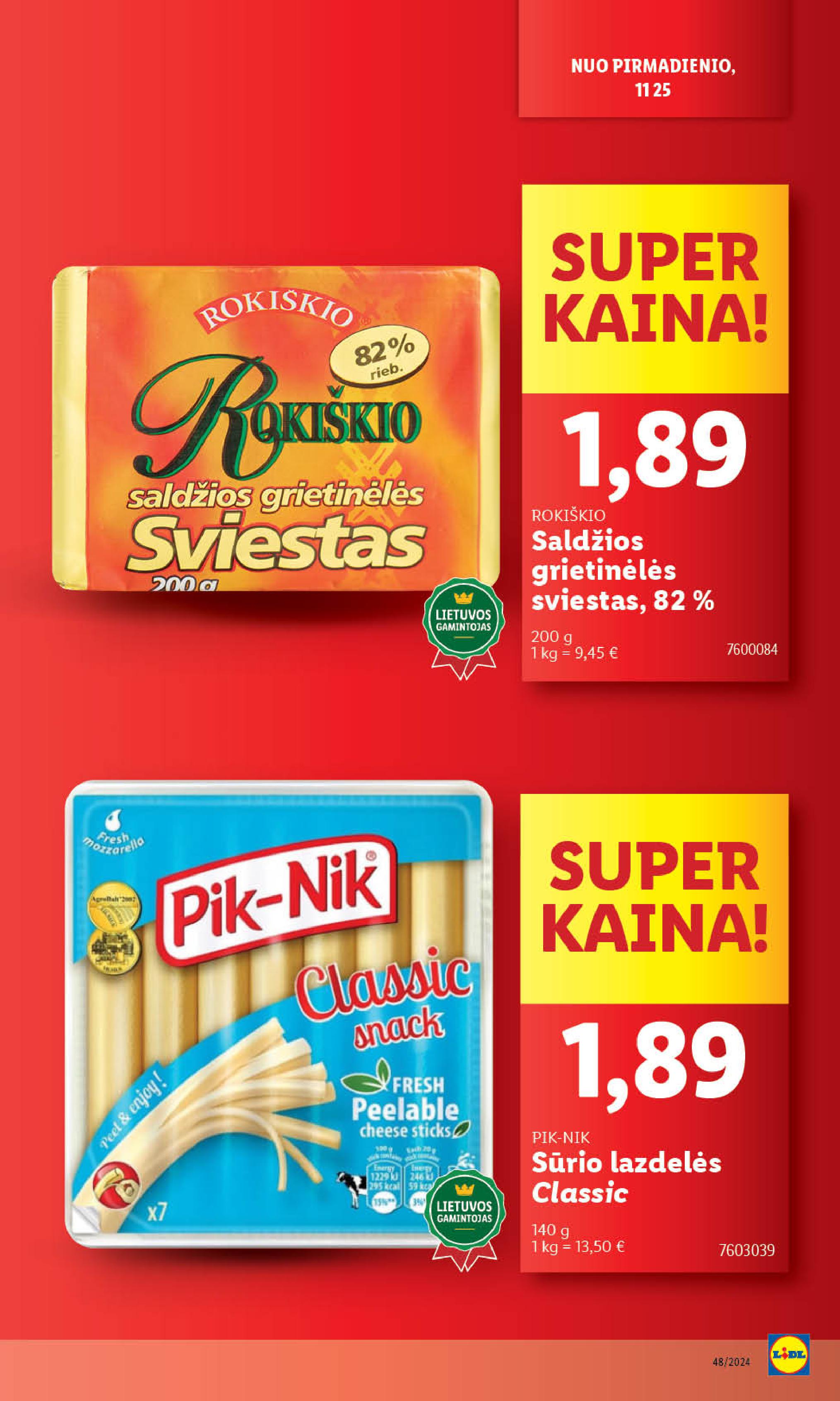 Naujausias LIDL kaininis katalogas 2024.11.25 - 2024.12.01