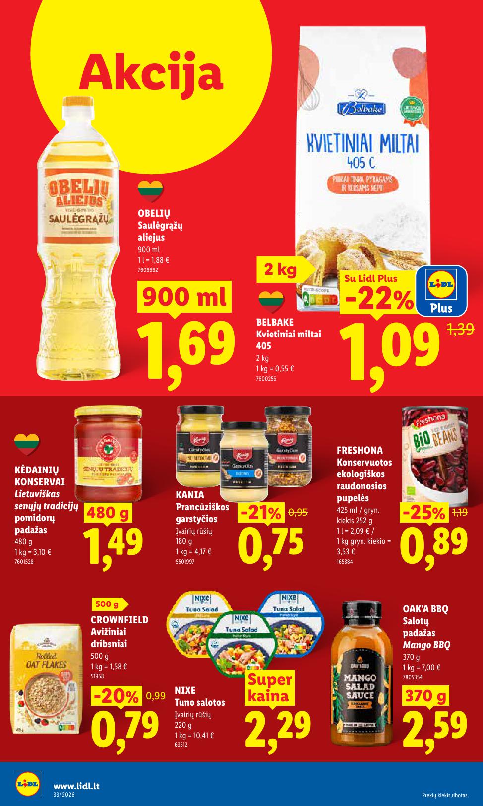 Naujausias LIDL kaininis katalogas 2026.08.10 - 2026.08.16