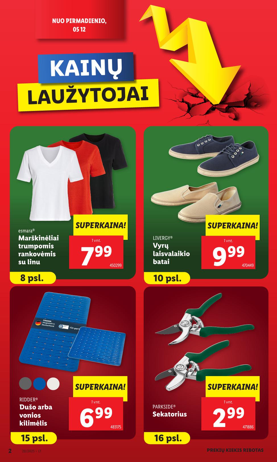 LIDL ne maisto prekių leidinys 2025.05.12 - 2025.05.18