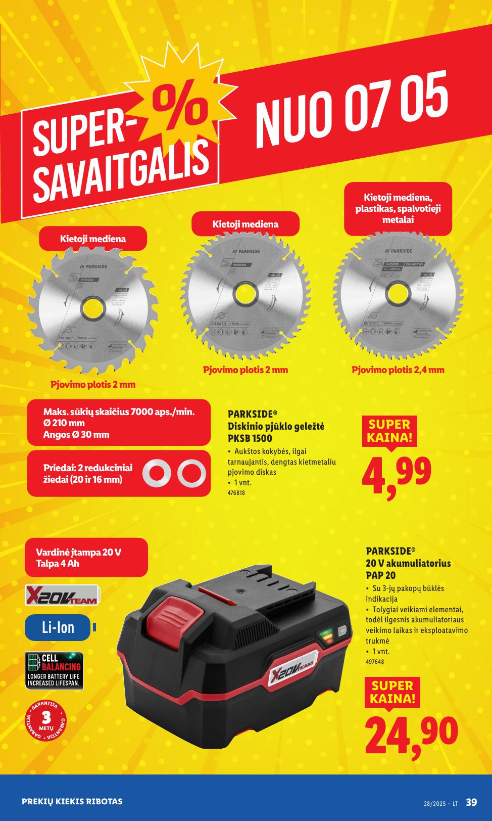 LIDL ne maisto prekių leidinys 2025.06.30 - 2025.07.06