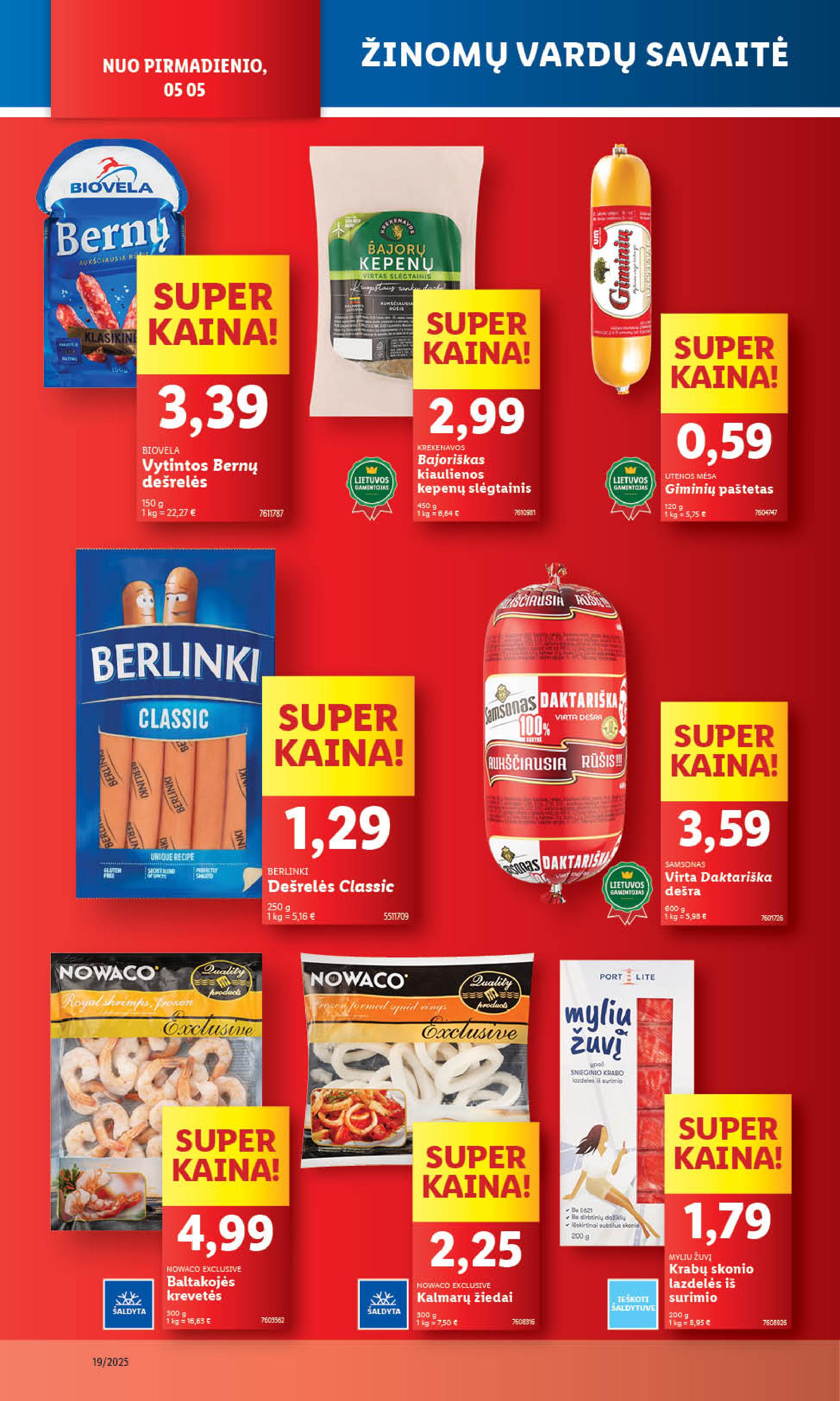 Naujausias LIDL kaininis katalogas 2025.05.05 - 2025.05.11