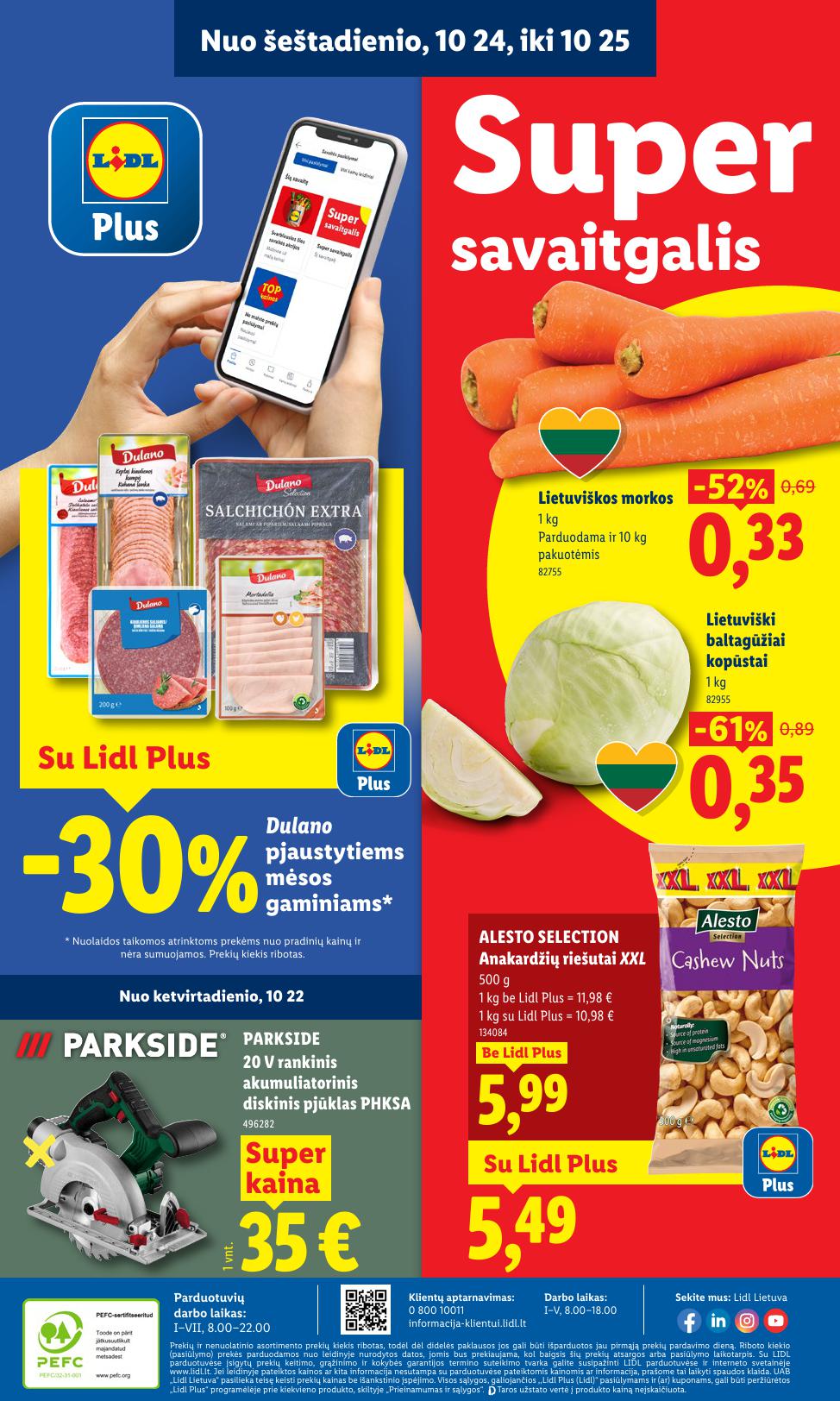 LIDL akcijų ir nuolaidų leidinys 2026.10.19 - 2026.10.25