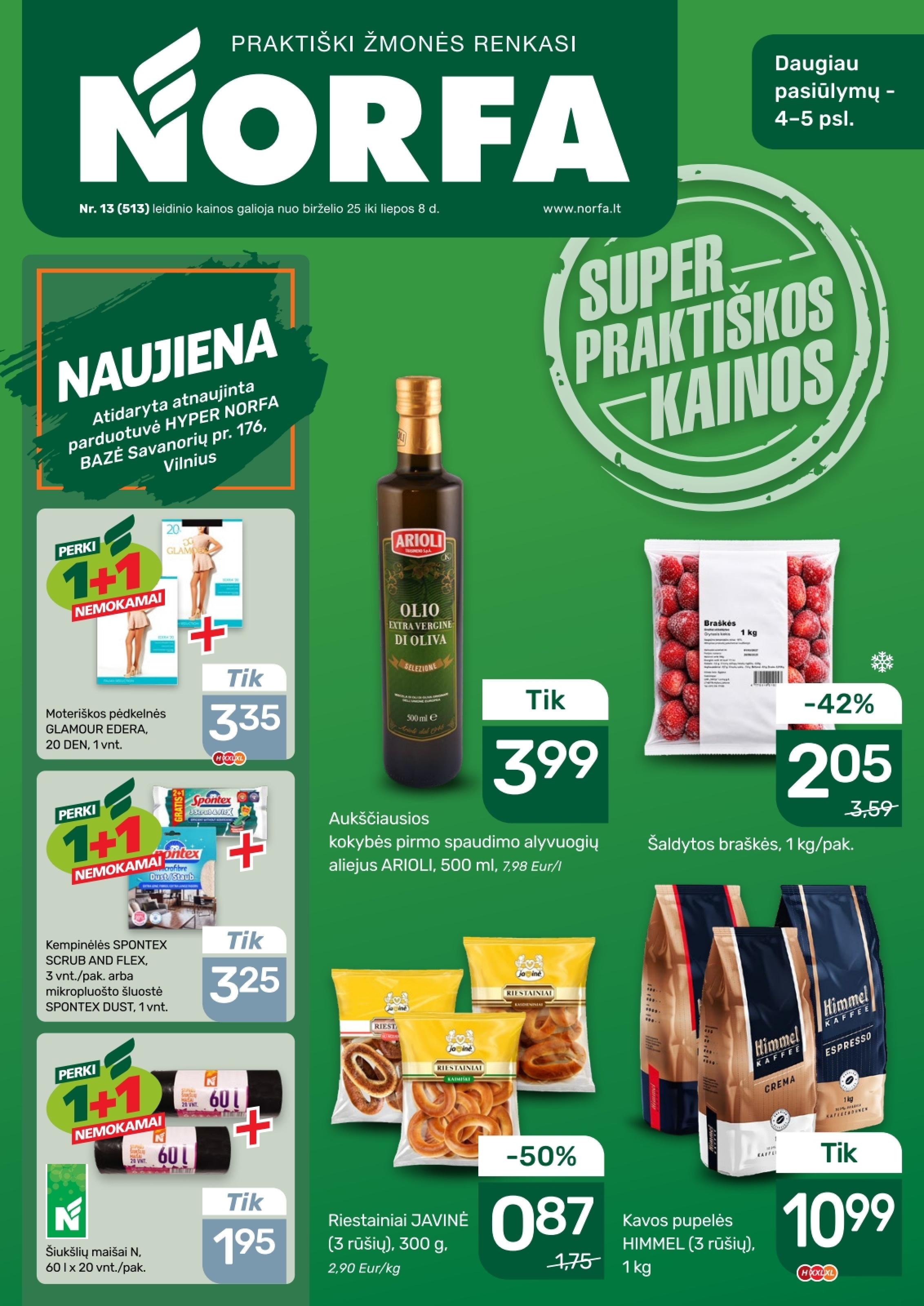 Naujausias NORFA kaininis katalogas 2026.06.25 - 2026.07.08