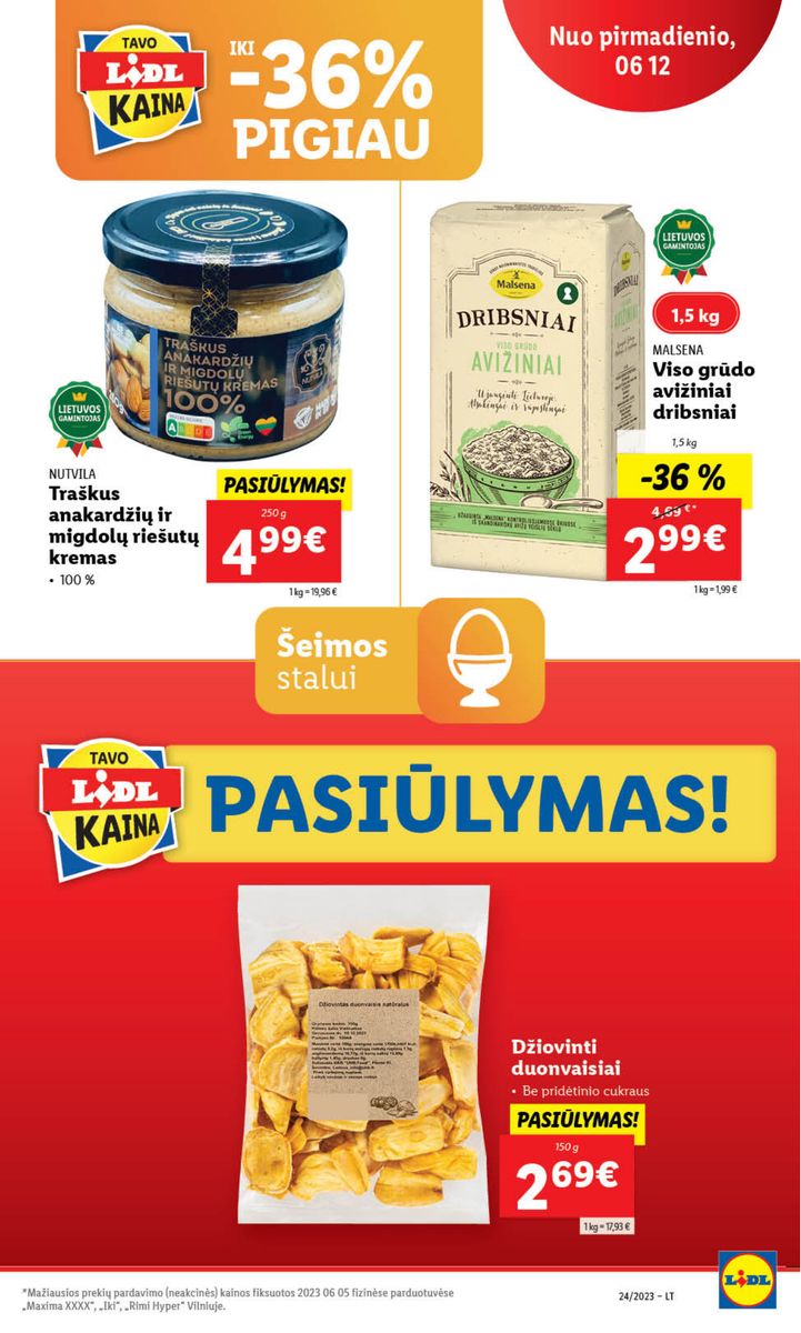 Naujausias LIDL kaininis katalogas 2023.06.12 - 2023.06.18
