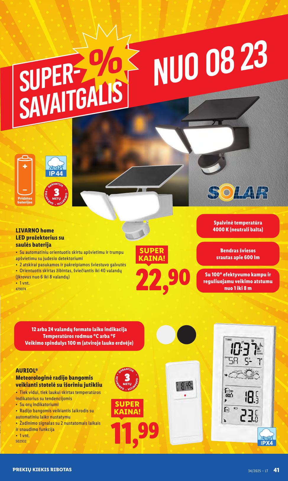 LIDL ne maisto prekių leidinys 2025.08.18 - 2025.08.24