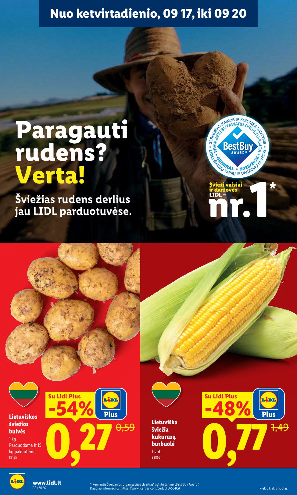 Naujausias LIDL kaininis katalogas 2026.09.14 - 2026.09.20