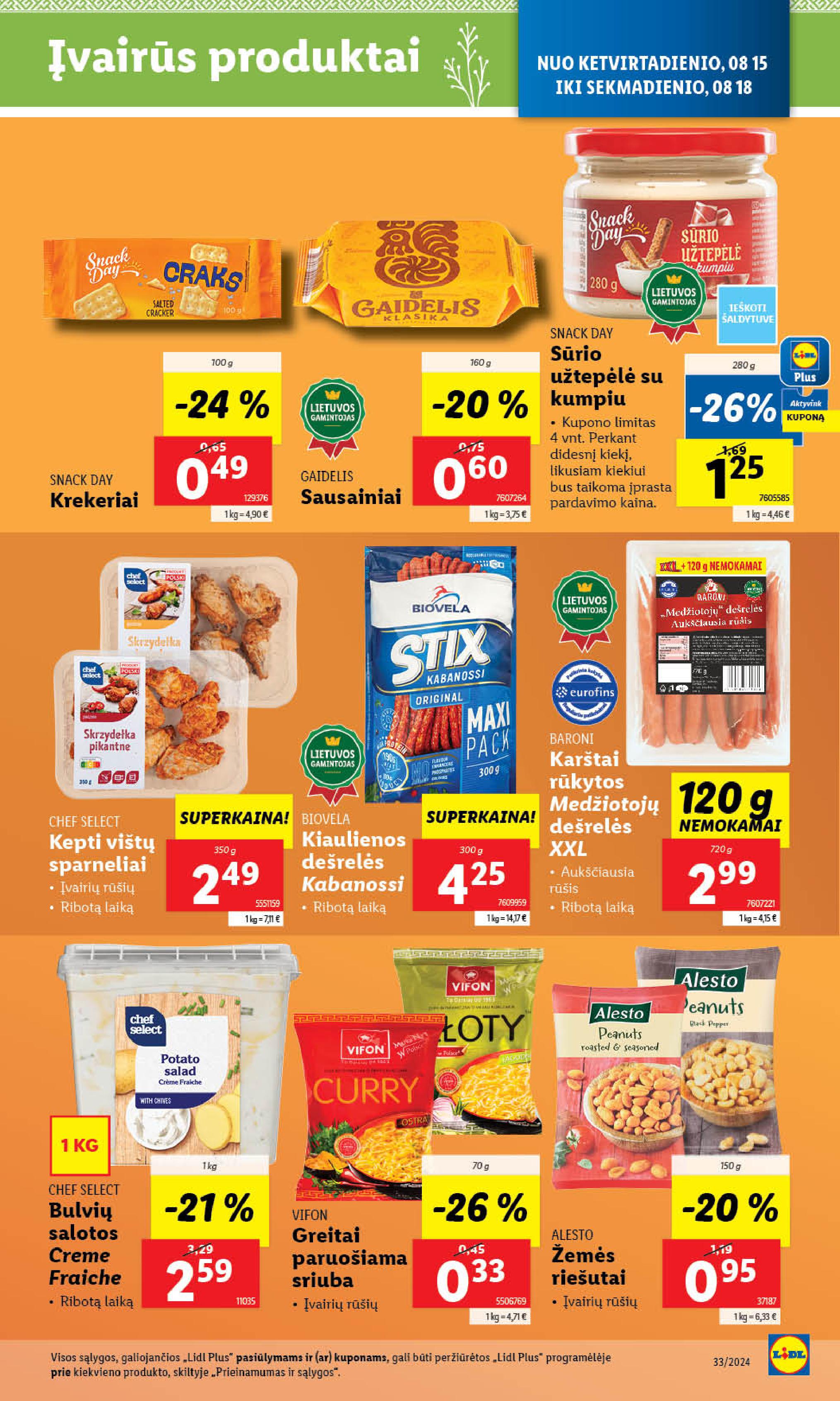 Naujausias LIDL kaininis katalogas 2024.08.12 - 2024.08.18