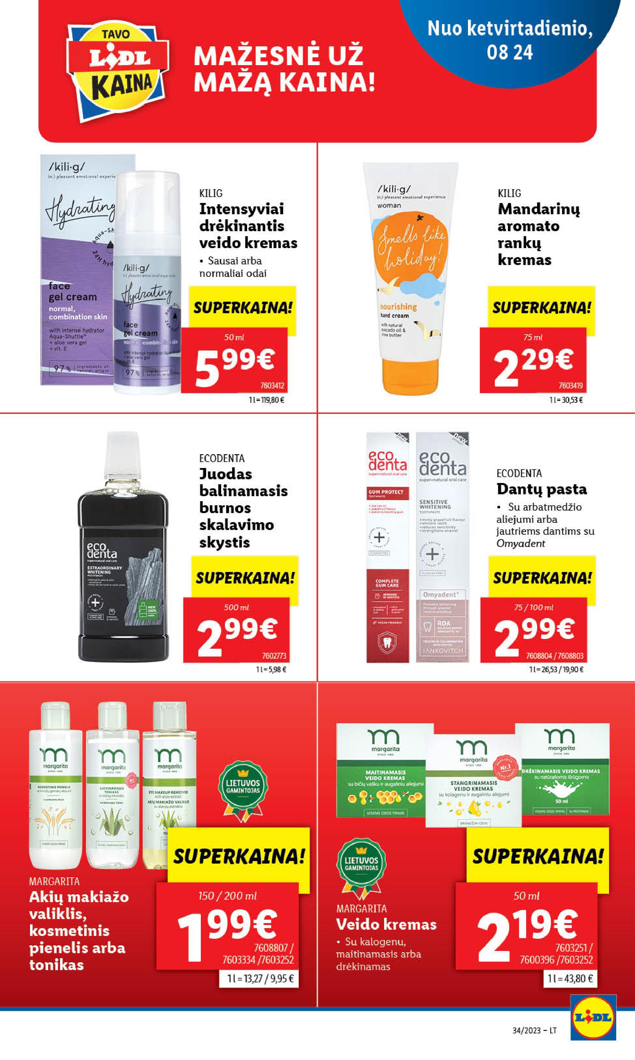 Naujausias LIDL kaininis katalogas 2023.08.21 - 2023.08.27