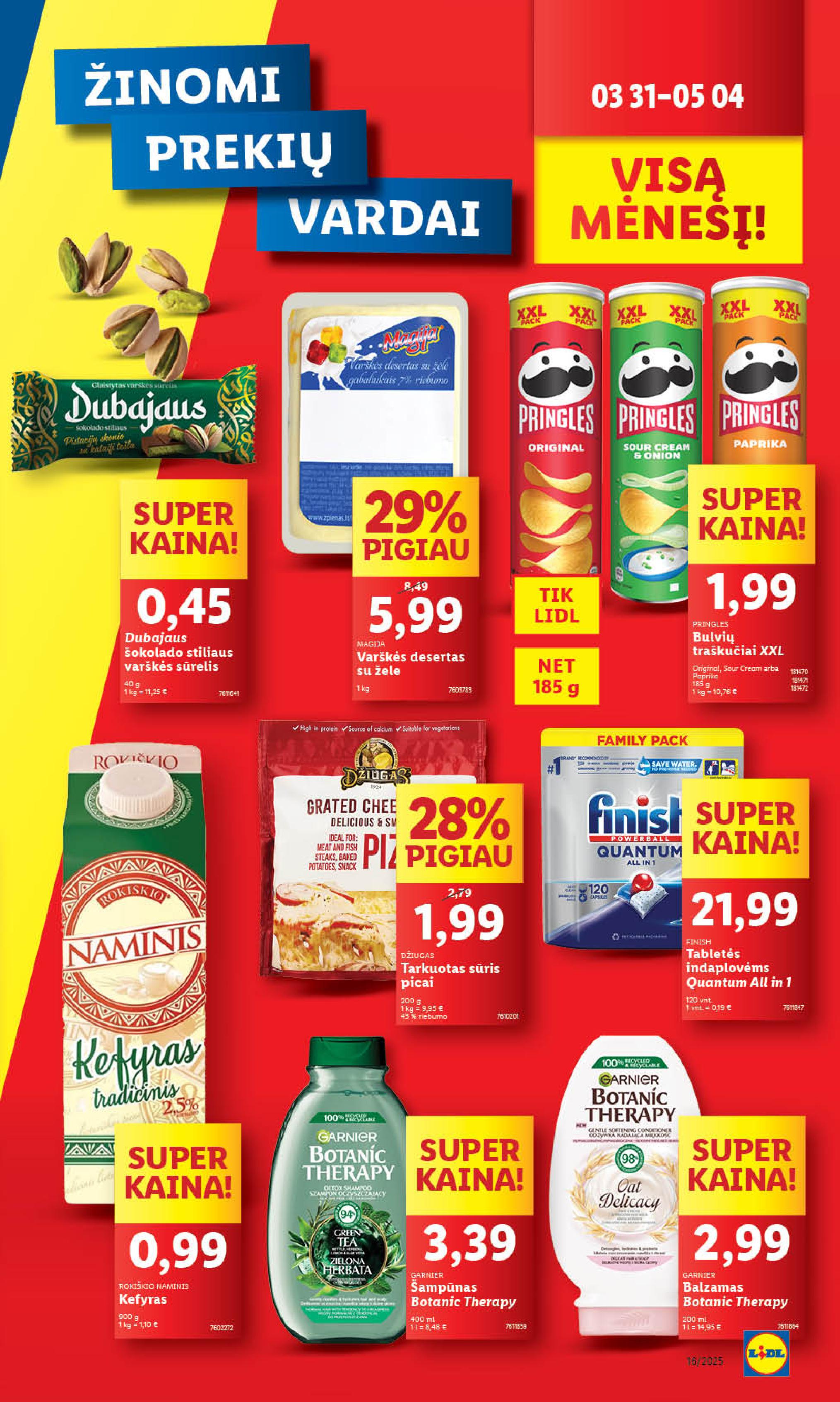 Naujausias LIDL kaininis katalogas 2025.04.14 - 2025.04.19