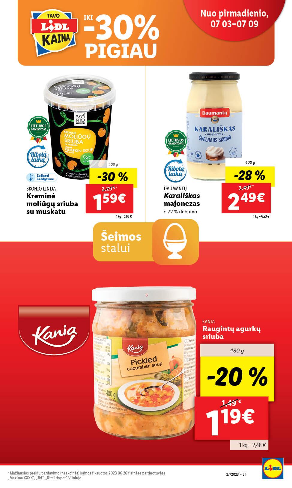 Naujausias LIDL kaininis katalogas 2023.07.03 - 2023.07.09