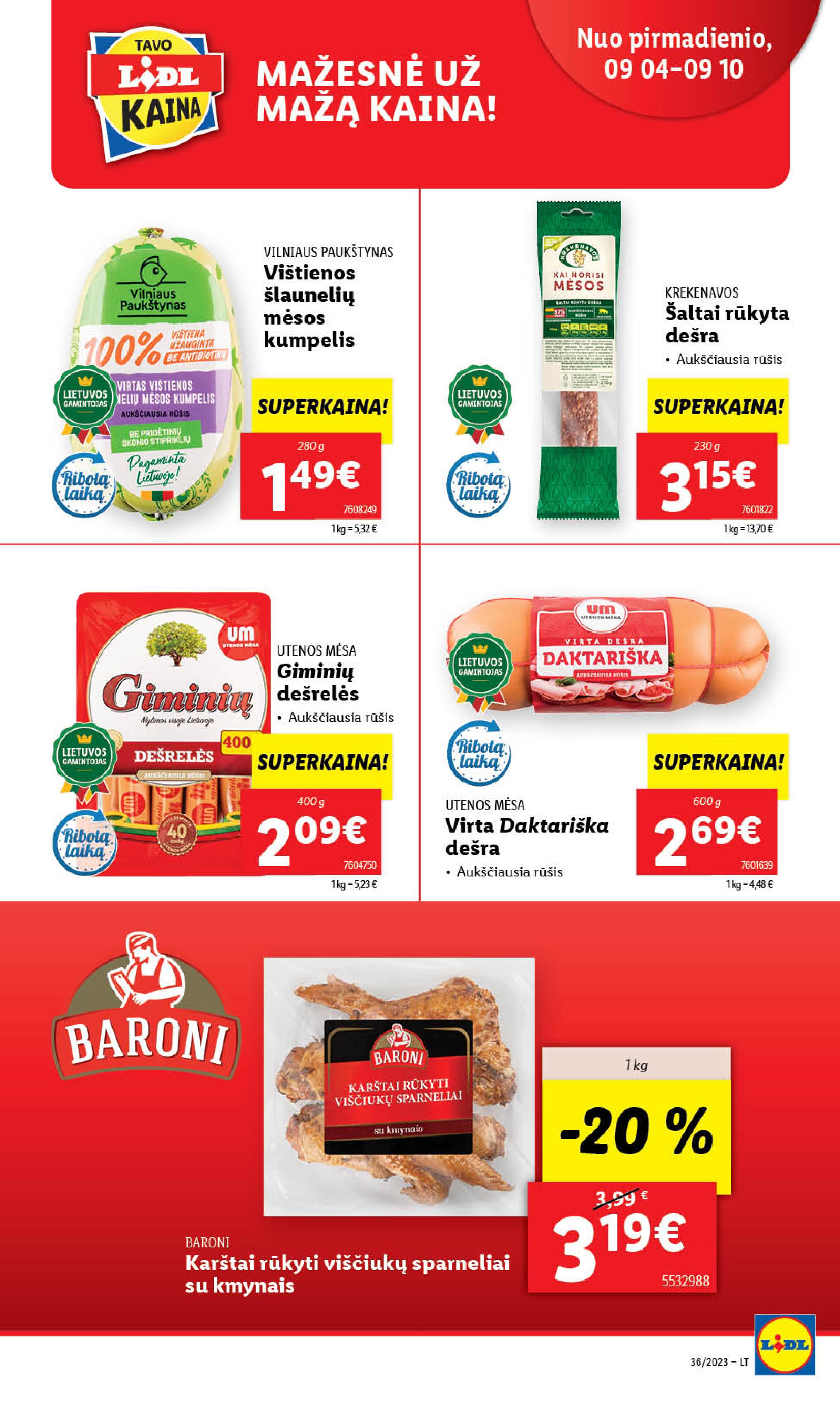 Naujausias LIDL kaininis katalogas 2023.09.04 - 2023.09.10