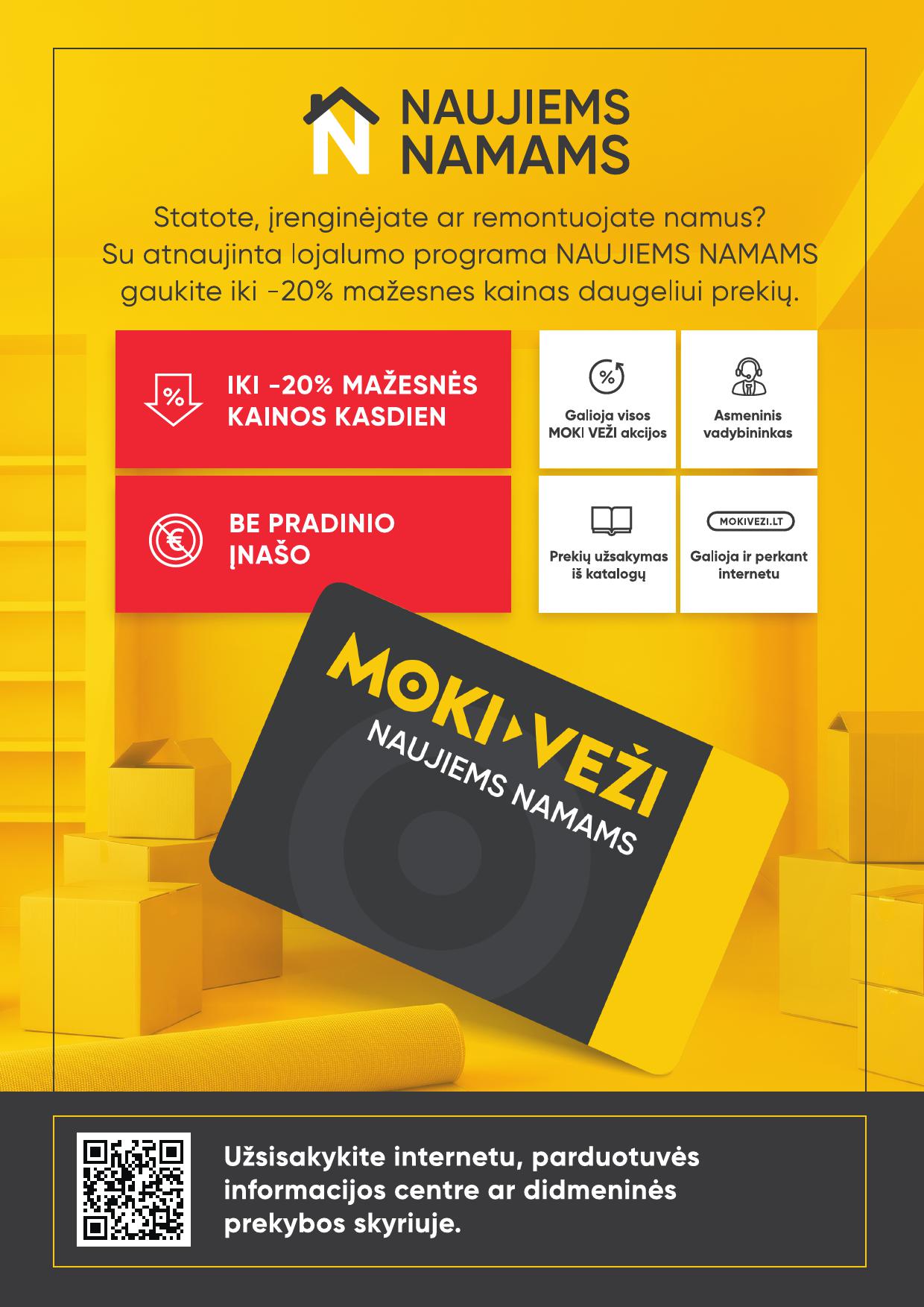 Naujas MOKI VEŽI akcijų ir nuolaidų leidinys Nr.8 2026.07.23 iki 2026.08.18