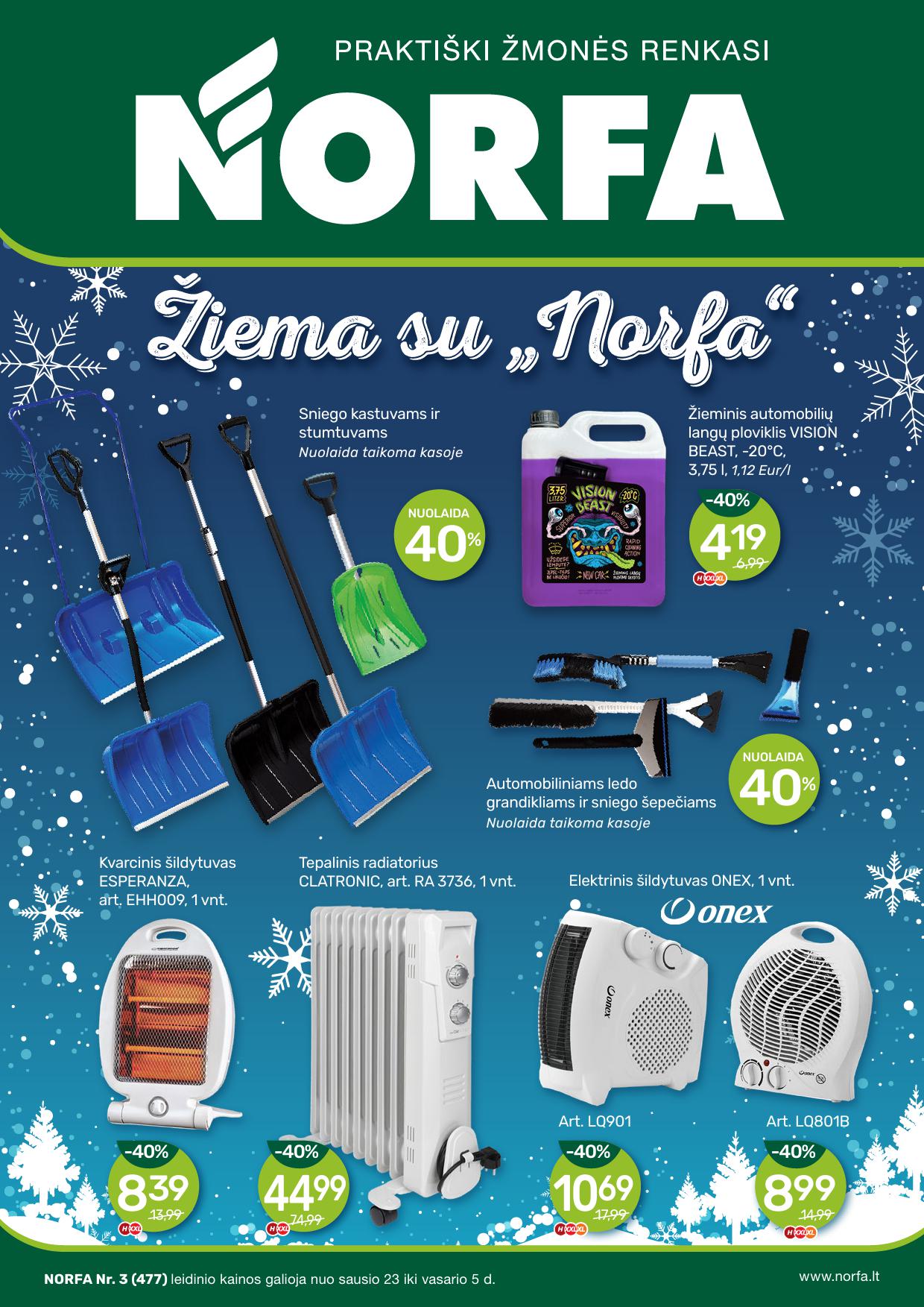 Naujausias NORFA kaininis katalogas 2025.01.23 - 2025.02.05