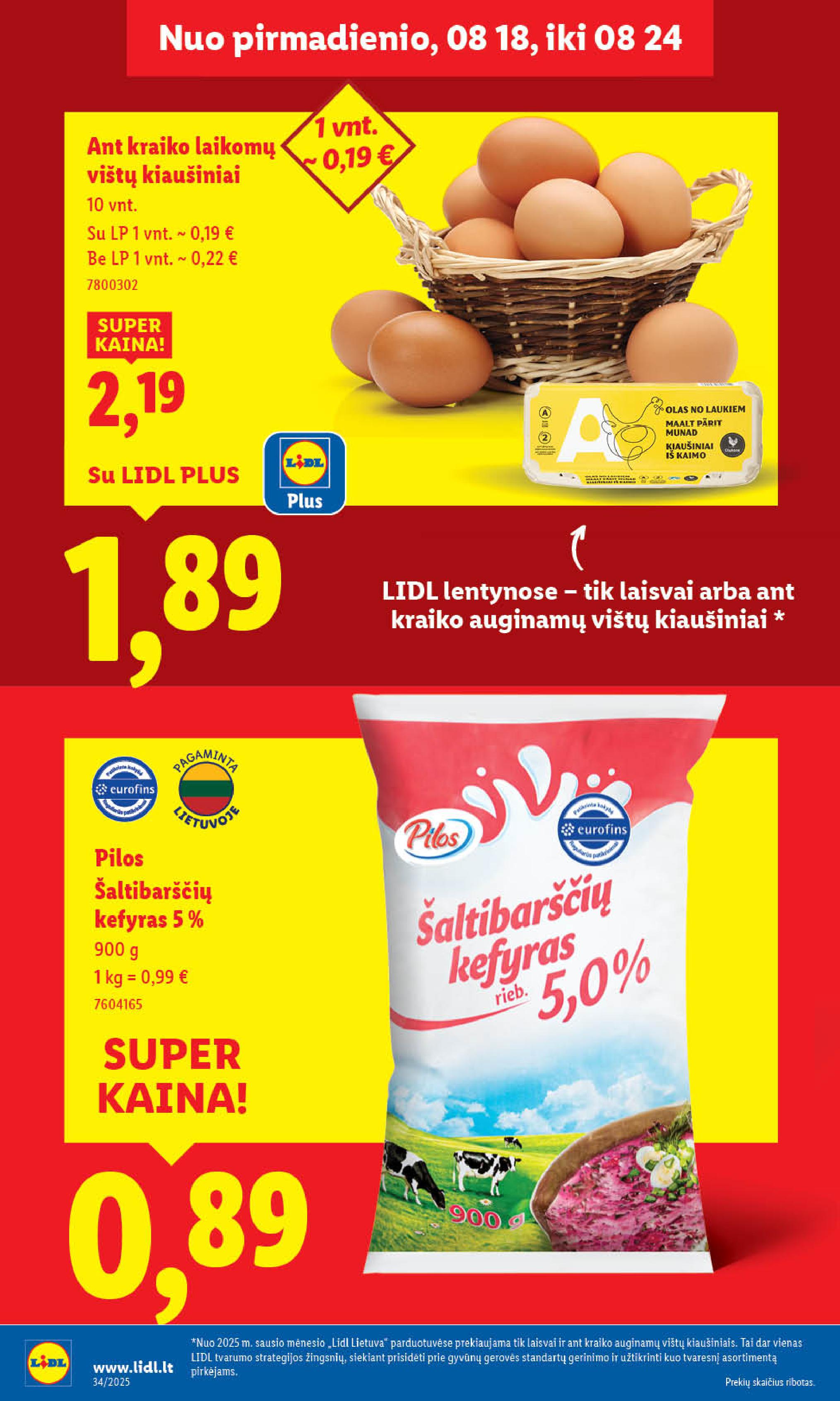 Naujausias LIDL kaininis katalogas 2025.08.18 - 2025.08.24