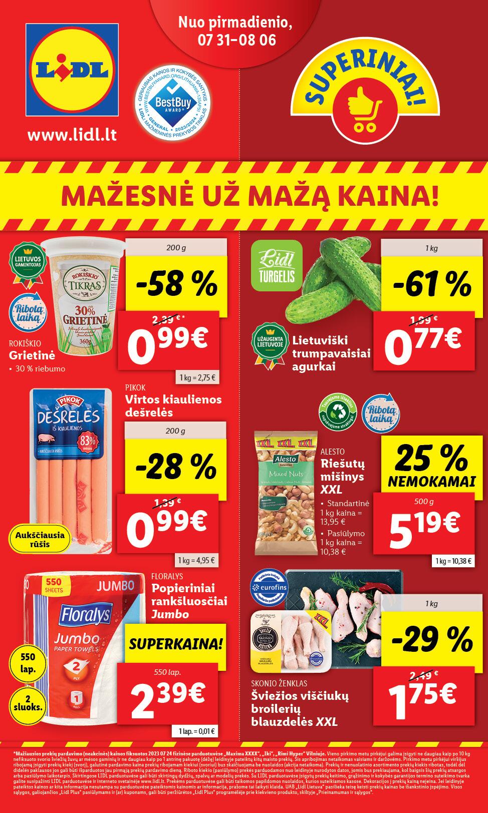 Naujausias LIDL kaininis katalogas 2023.07.31 - 2023.08.06