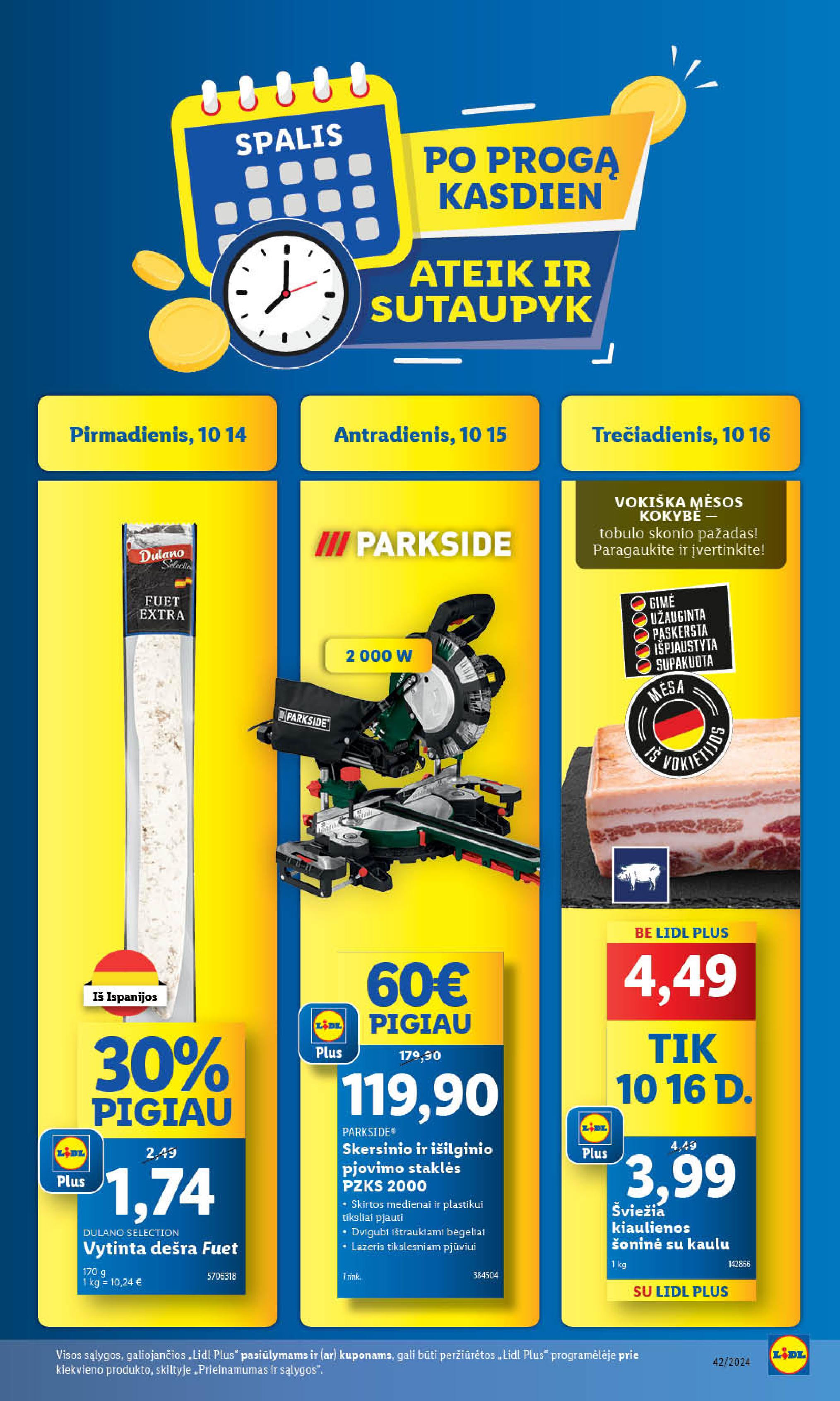 Naujausias LIDL kaininis katalogas 2024.10.14 - 2024.10.20