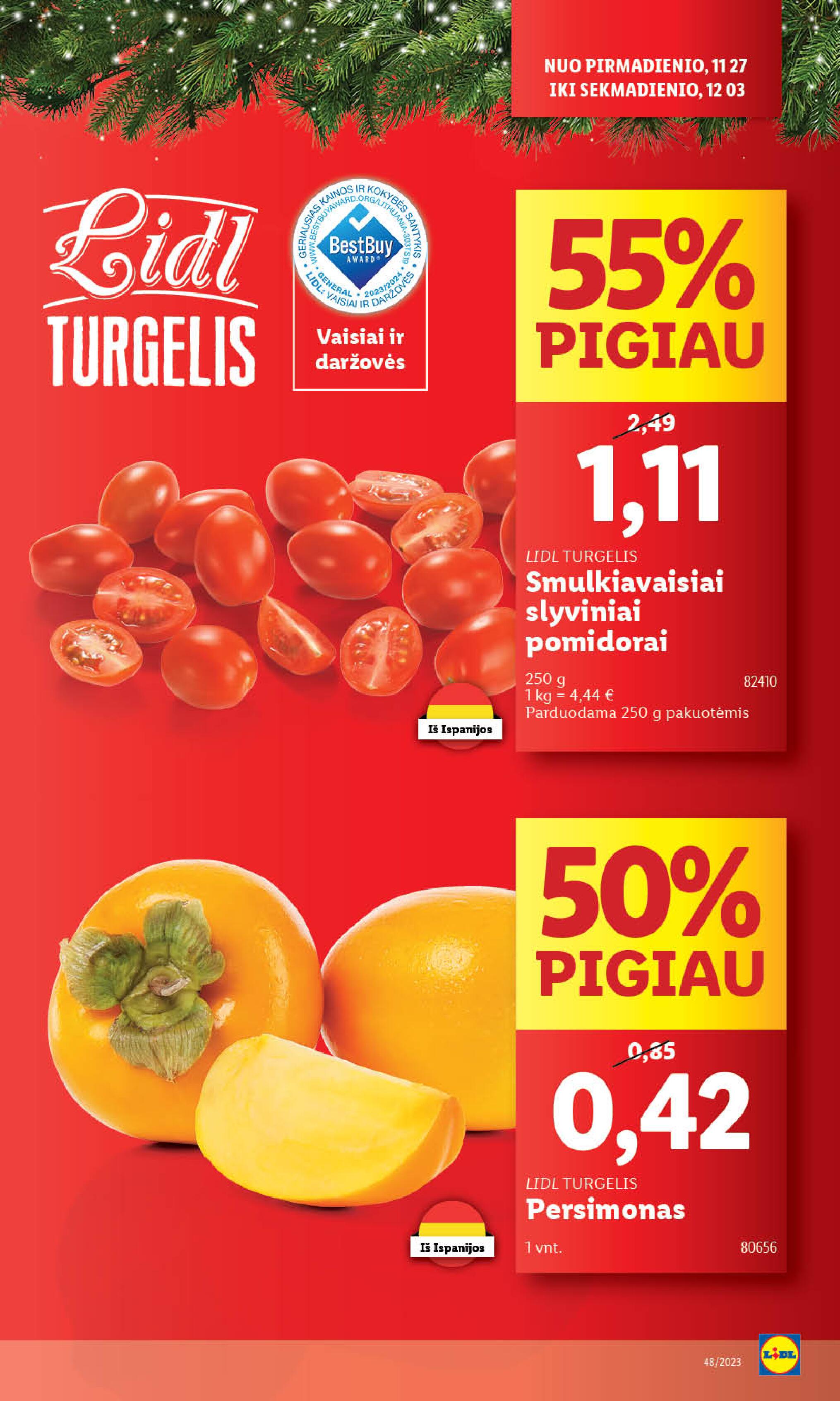 LIDL maisto prekių leidinukas nuo ketvirtadienio 11.30 - 12.03