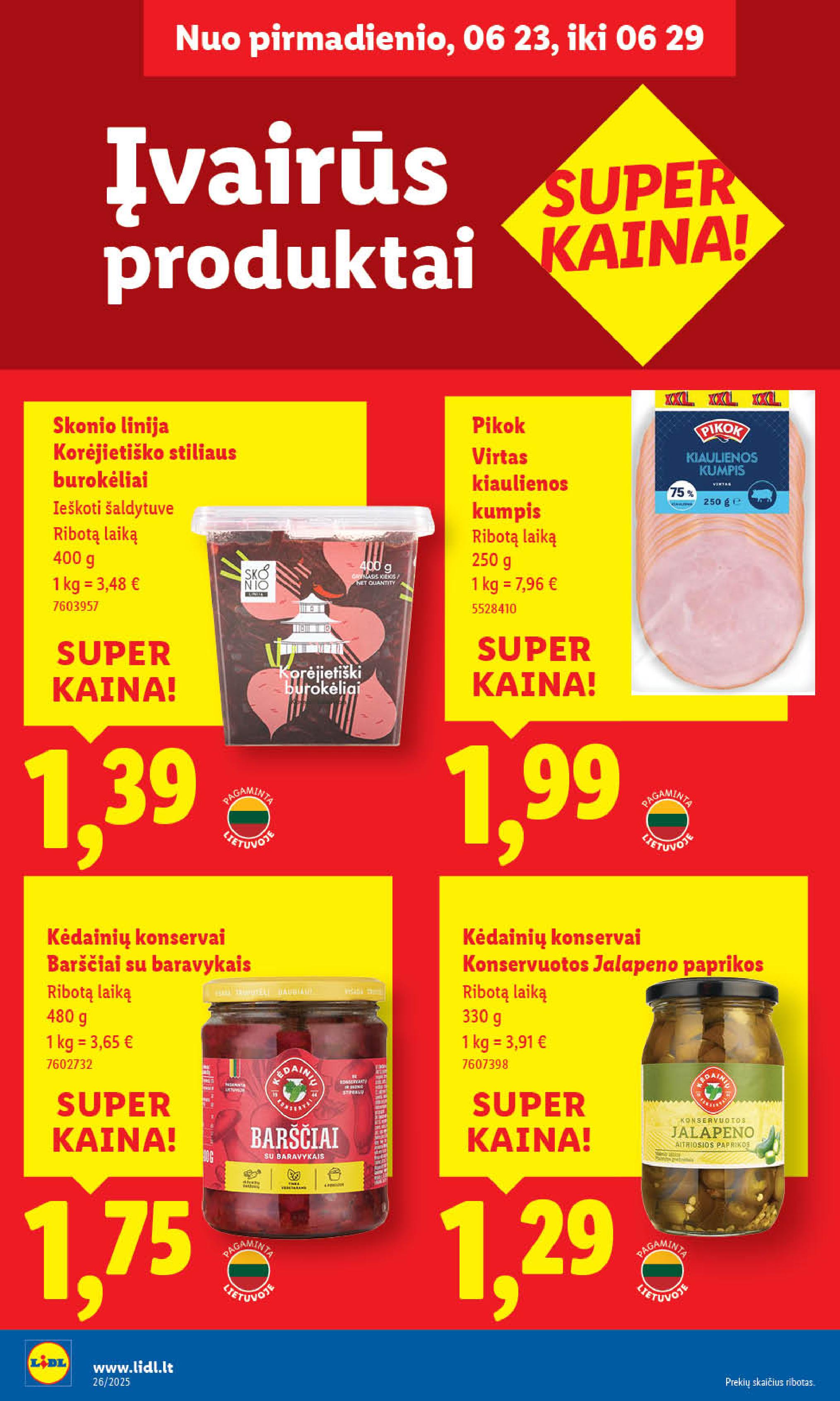 Naujausias LIDL kaininis katalogas 2025.06.23 - 2025.06.29