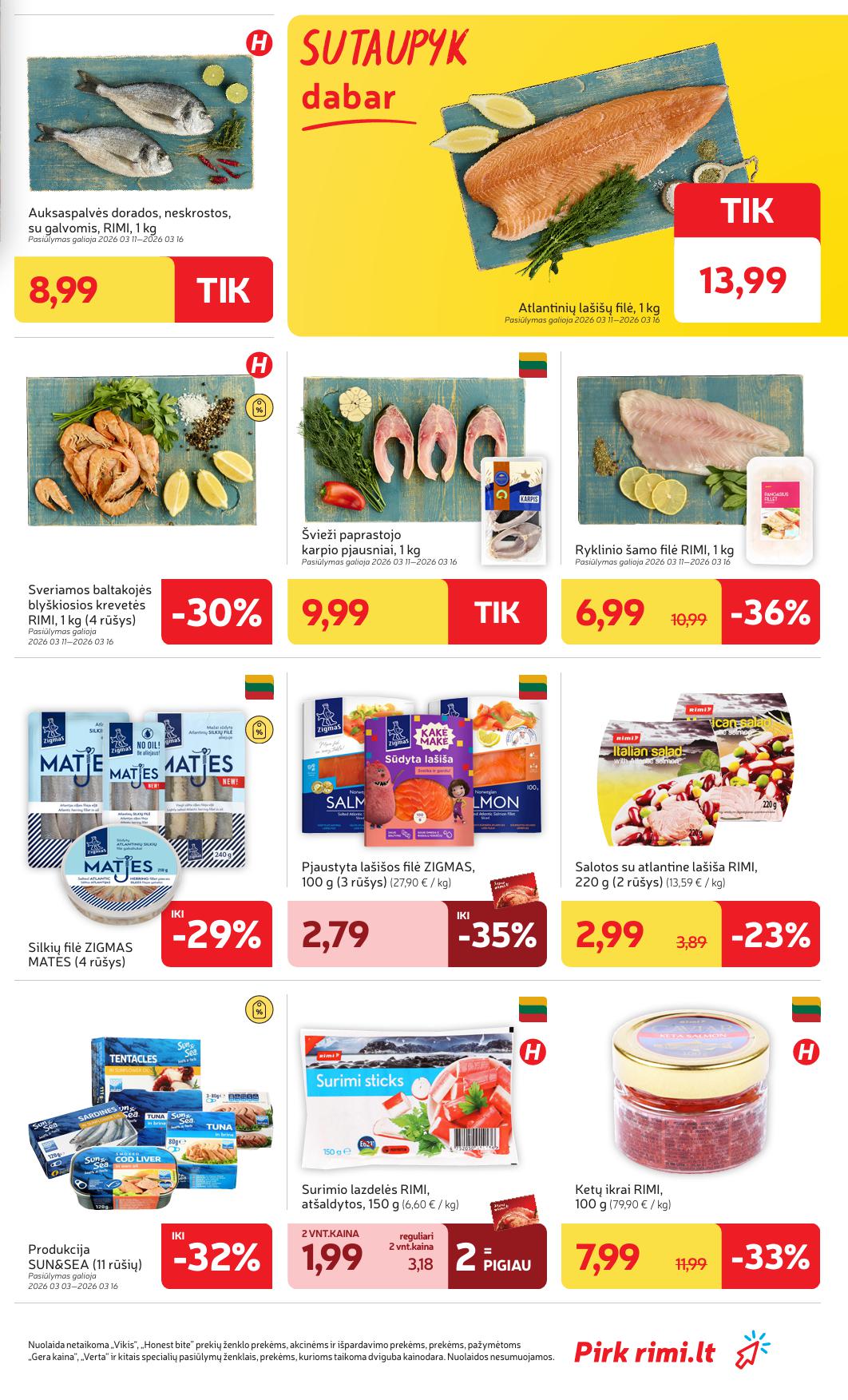 Naujausias RIMI kaininis katalogas 2026.03.10 - 2026.03.16