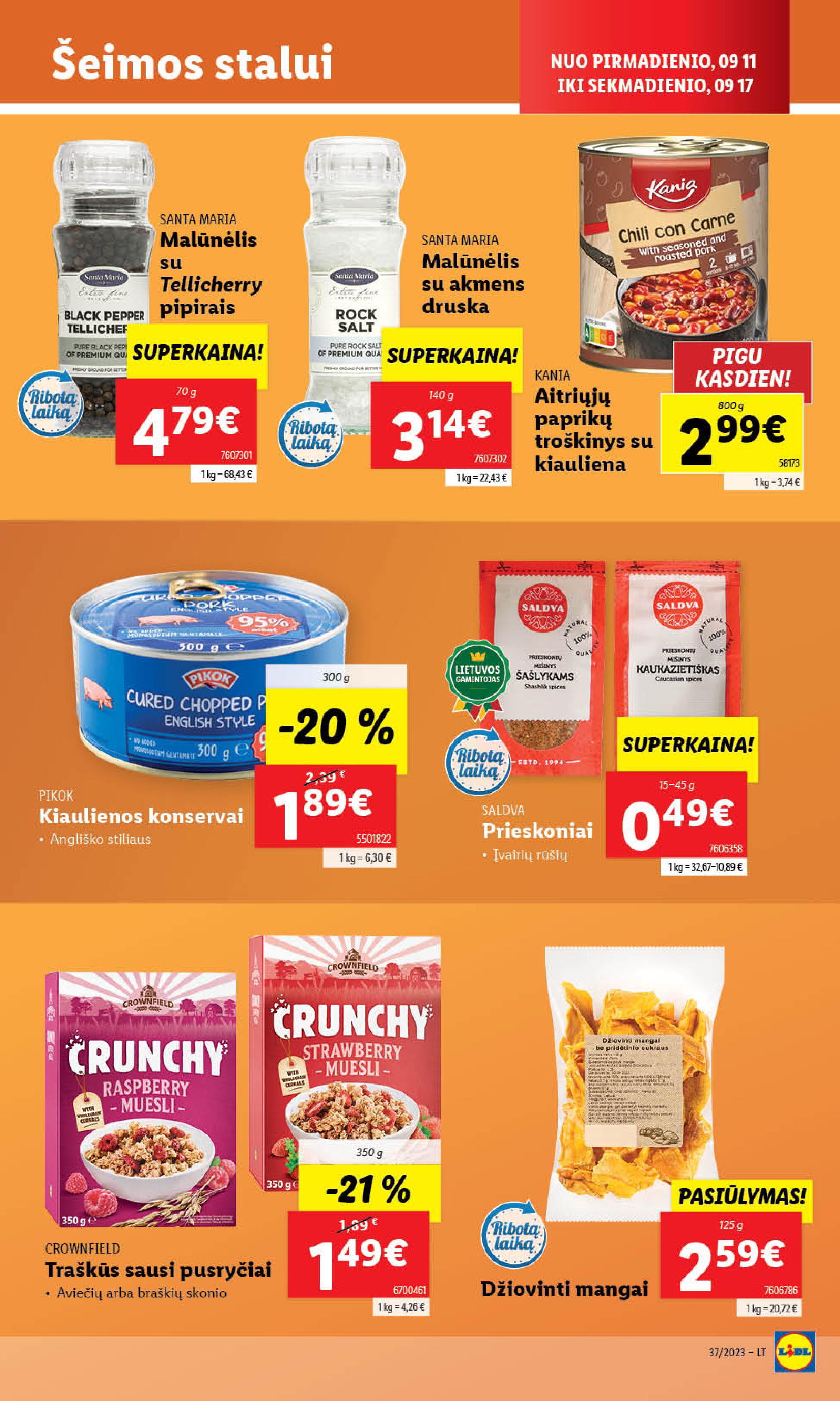 Naujausias LIDL kaininis katalogas 2023.09.11 - 2023.09.17