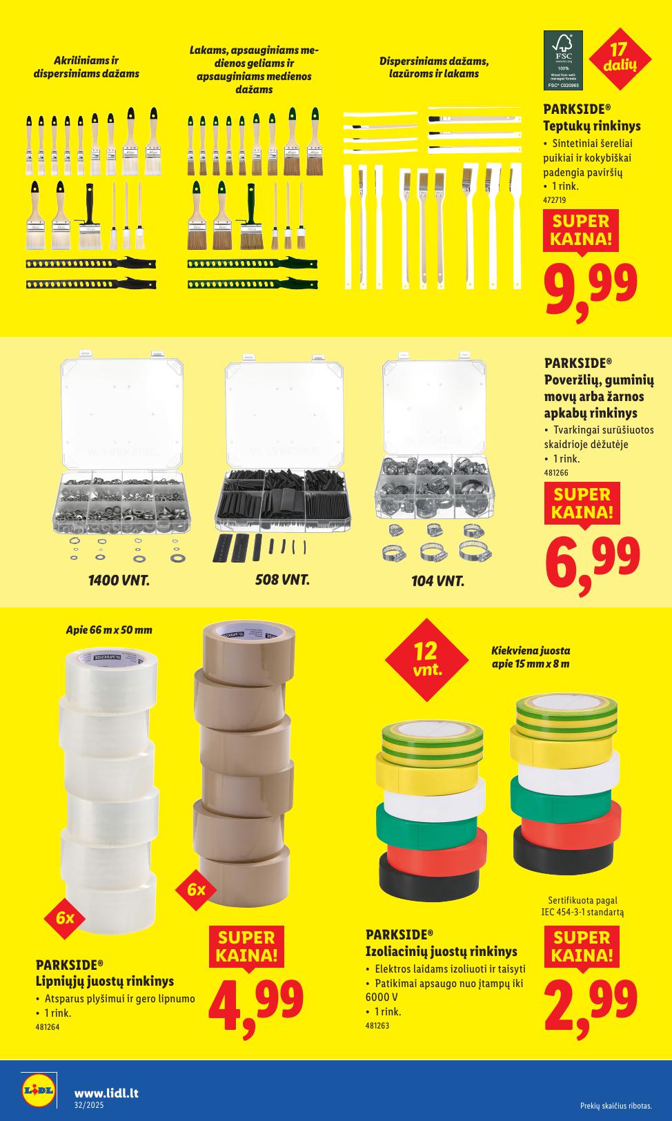 LIDL ne maisto prekių leidinys 2025.08.04 - 2025.08.10