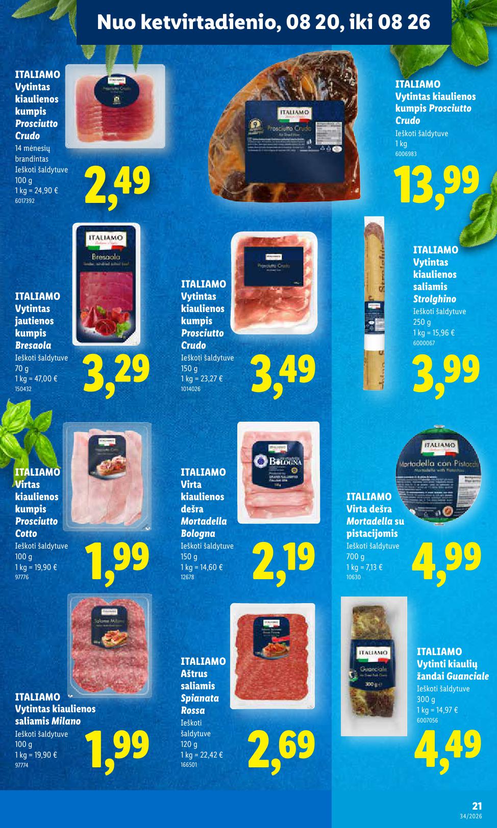 Naujausias LIDL kaininis katalogas 2026.08.17 - 2026.08.23