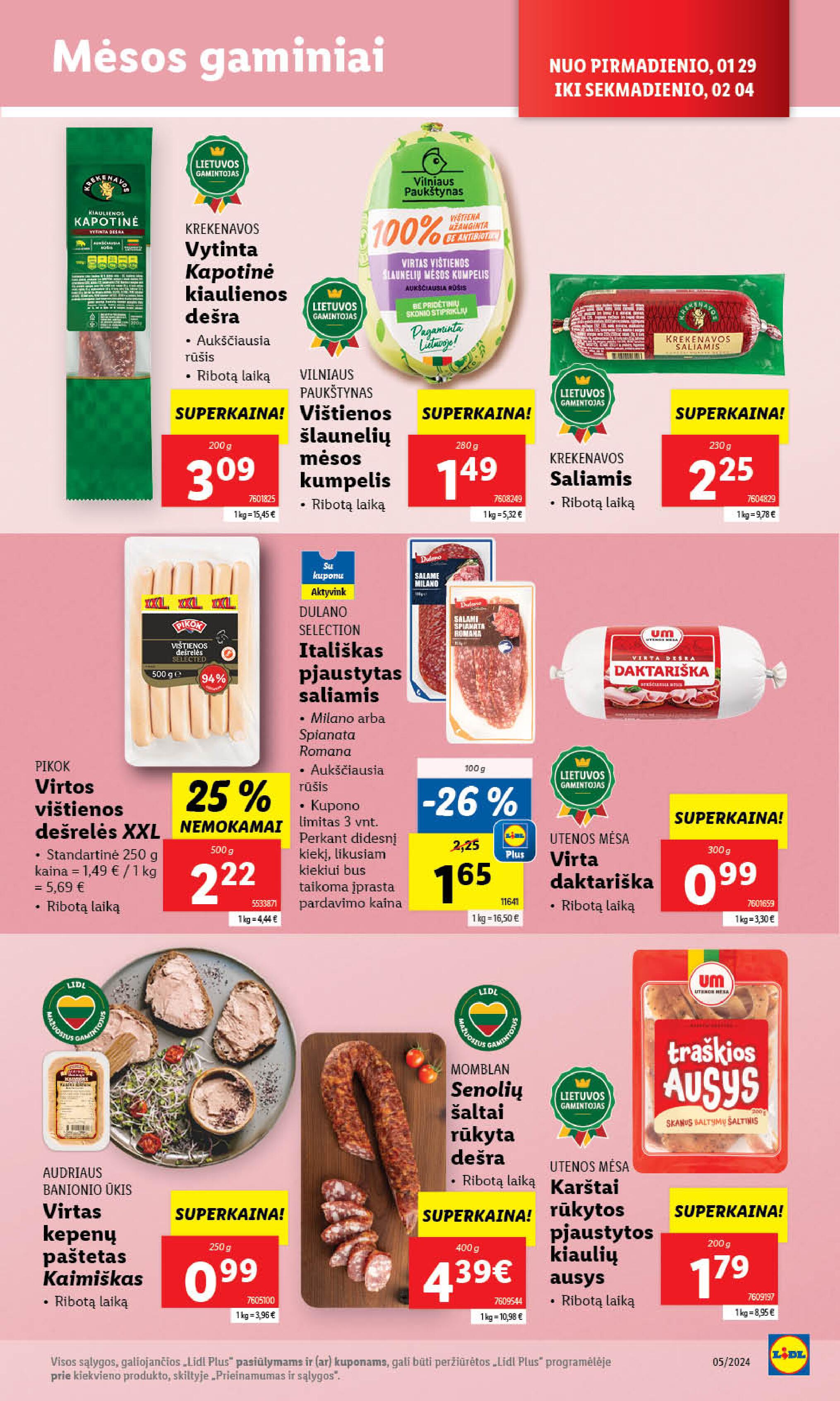 Naujausias LIDL kaininis katalogas 2024.01.29 - 2024.02.04
