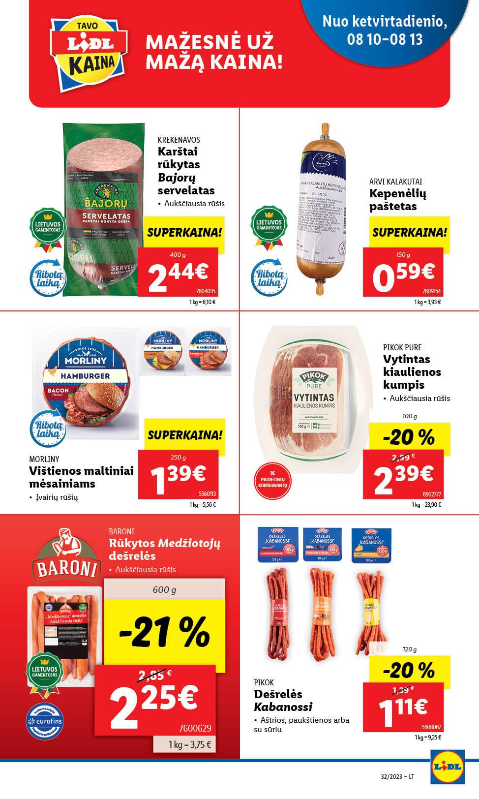 Naujausias LIDL kaininis katalogas 2023.08.07 - 2023.08.13