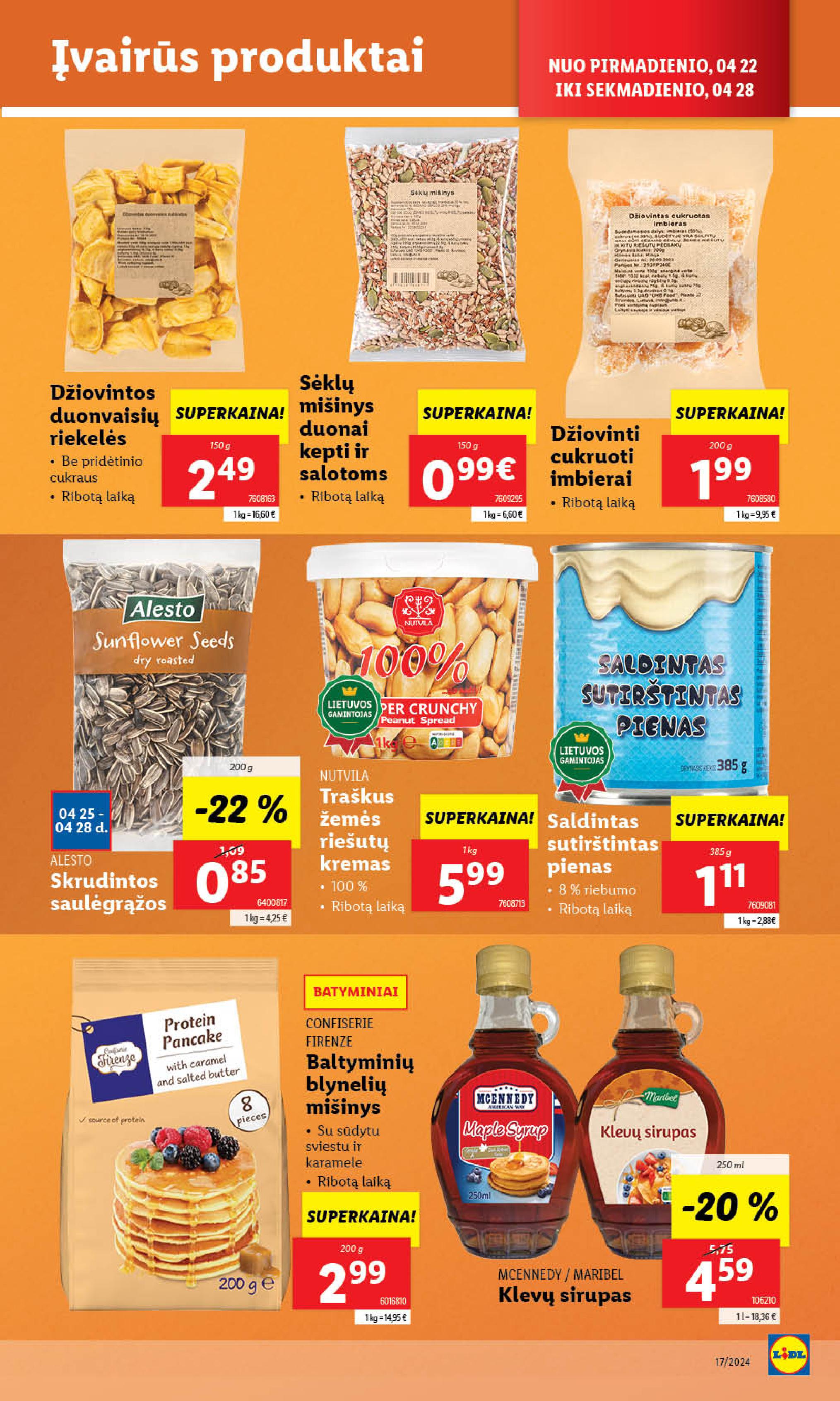 Naujausias LIDL kaininis katalogas 2024.04.22 - 2024.04.28