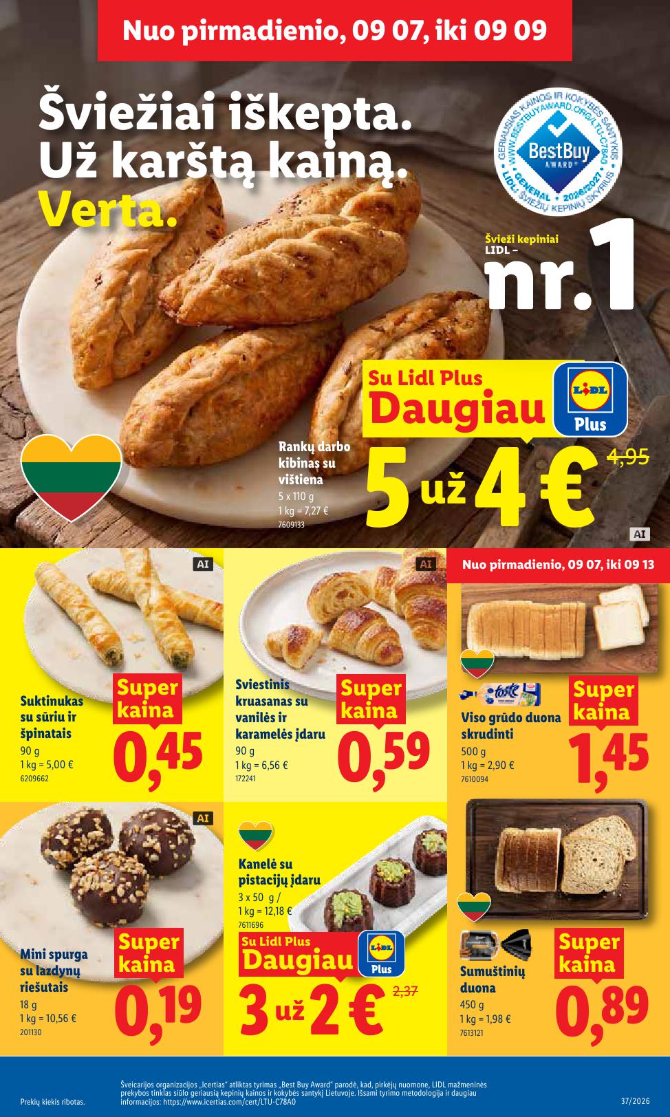 Naujausias LIDL kaininis katalogas 2026.09.07 - 2026.09.13