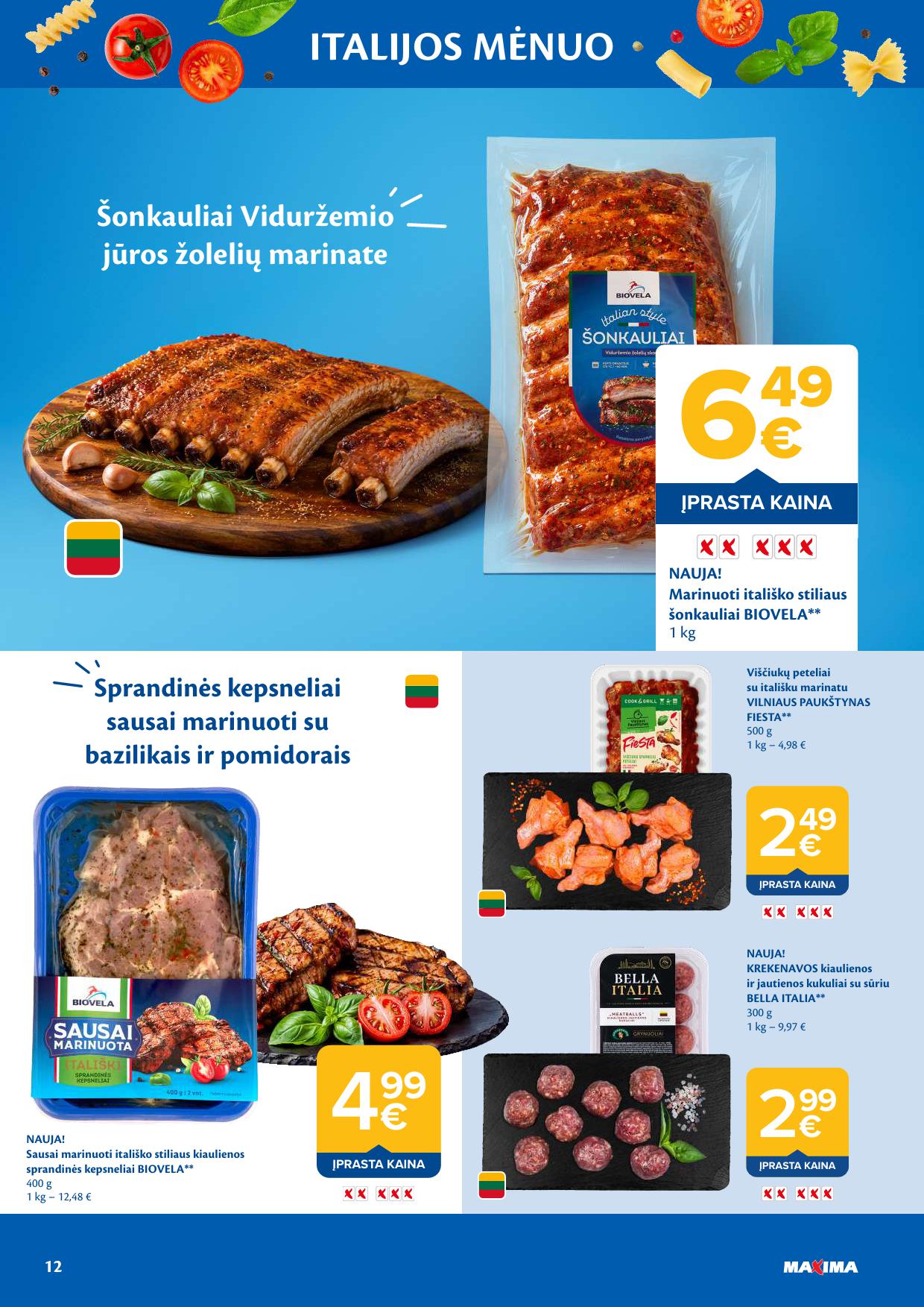 MAXIMA nuolaidų katalogas "ITALIJOS MĖNUO"