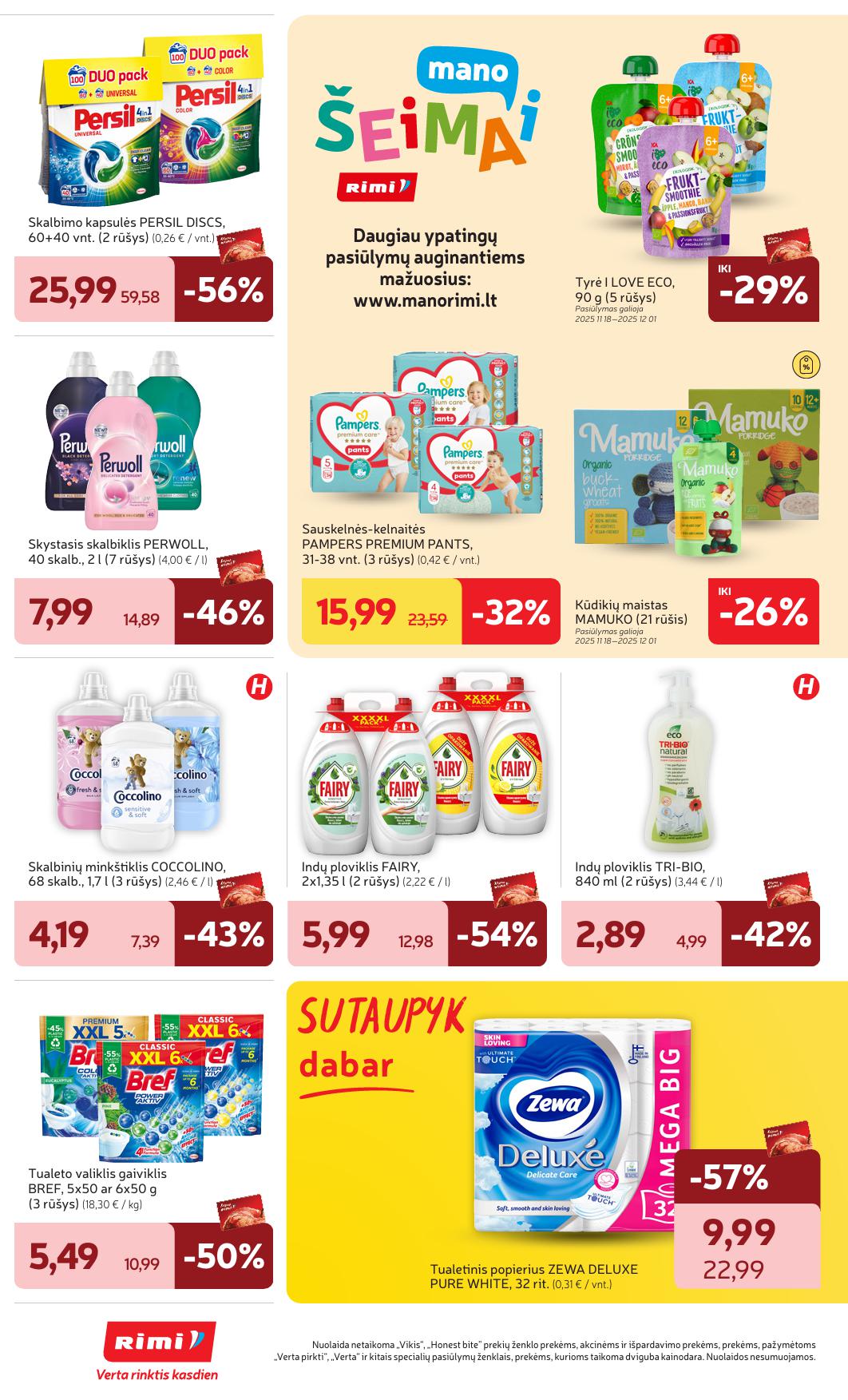 Naujausias RIMI kaininis katalogas 2025.11.18 - 2025.11.24