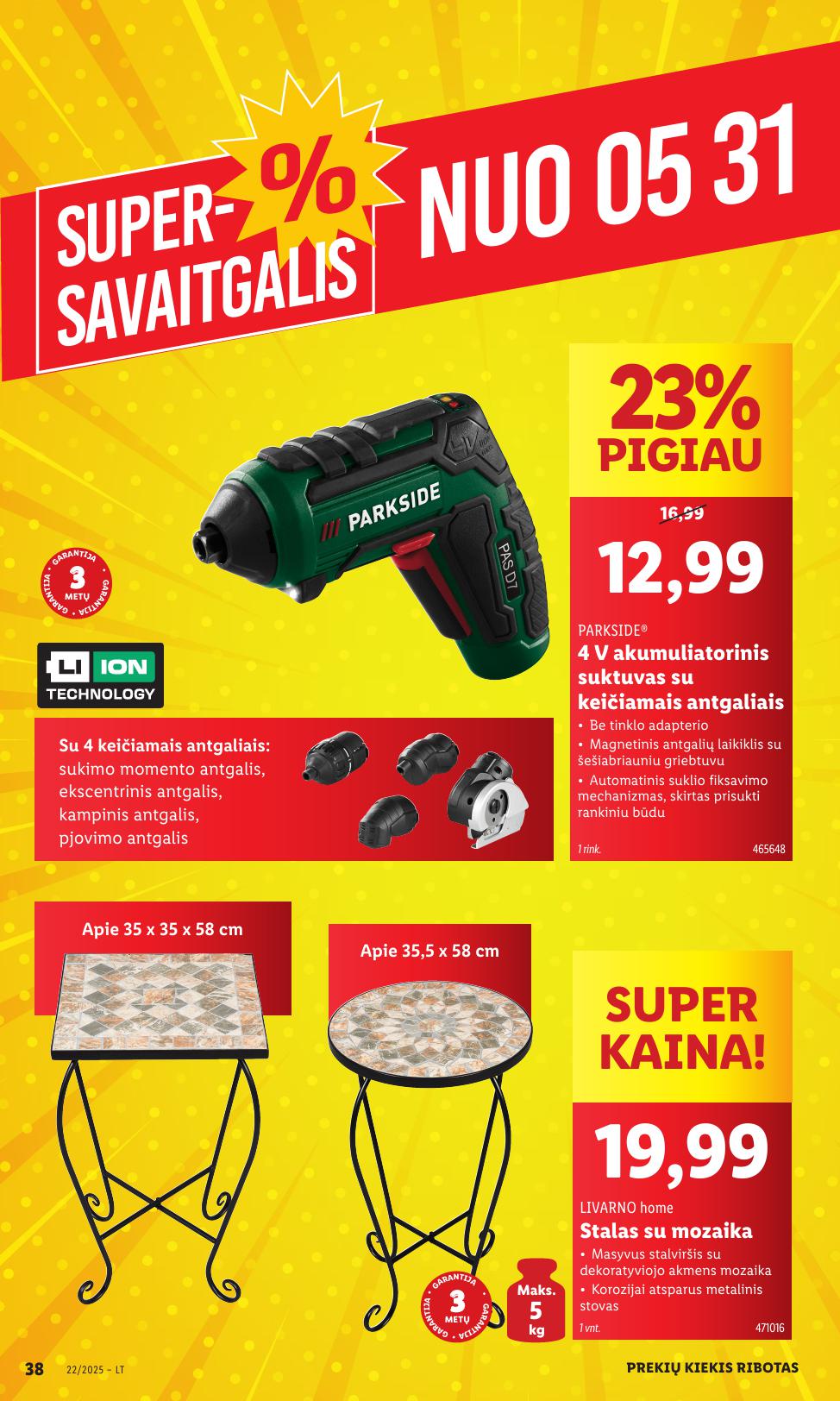 LIDL ne maisto prekių leidinys 2025.05.26 - 2025.06.01