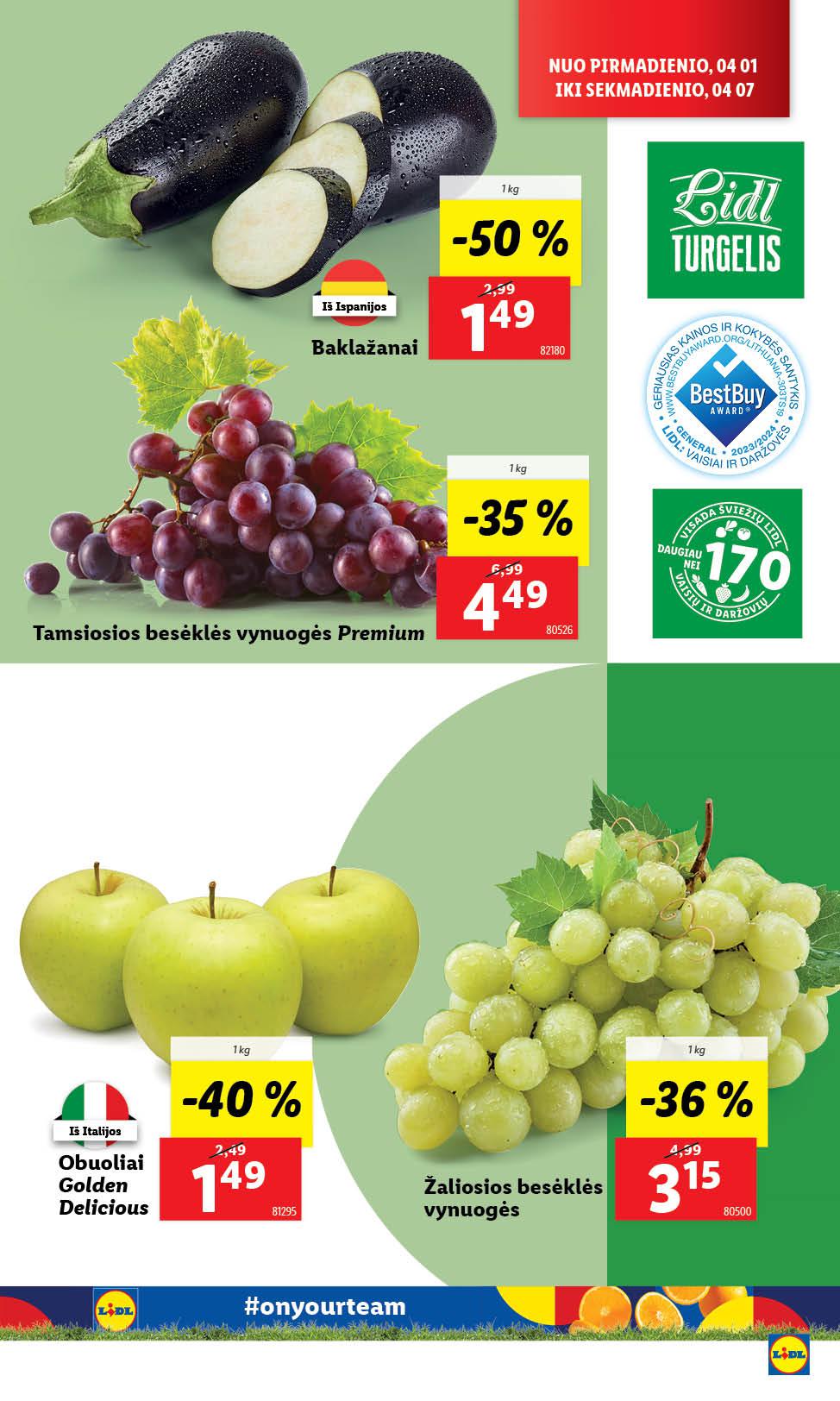 Naujausias LIDL kaininis katalogas 2024.04.01 - 2024.04.07
