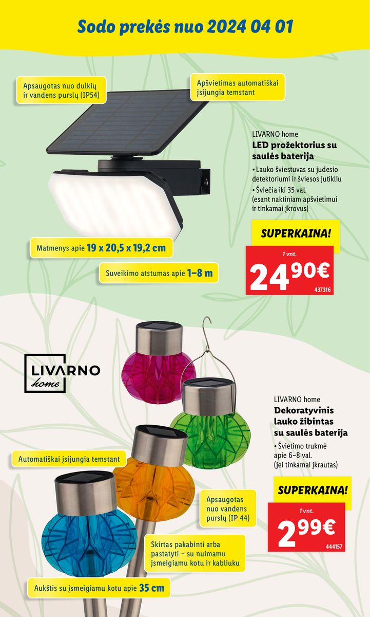 LIDL SODO PREKIŲ KATALOGAS "Visi į sodą"