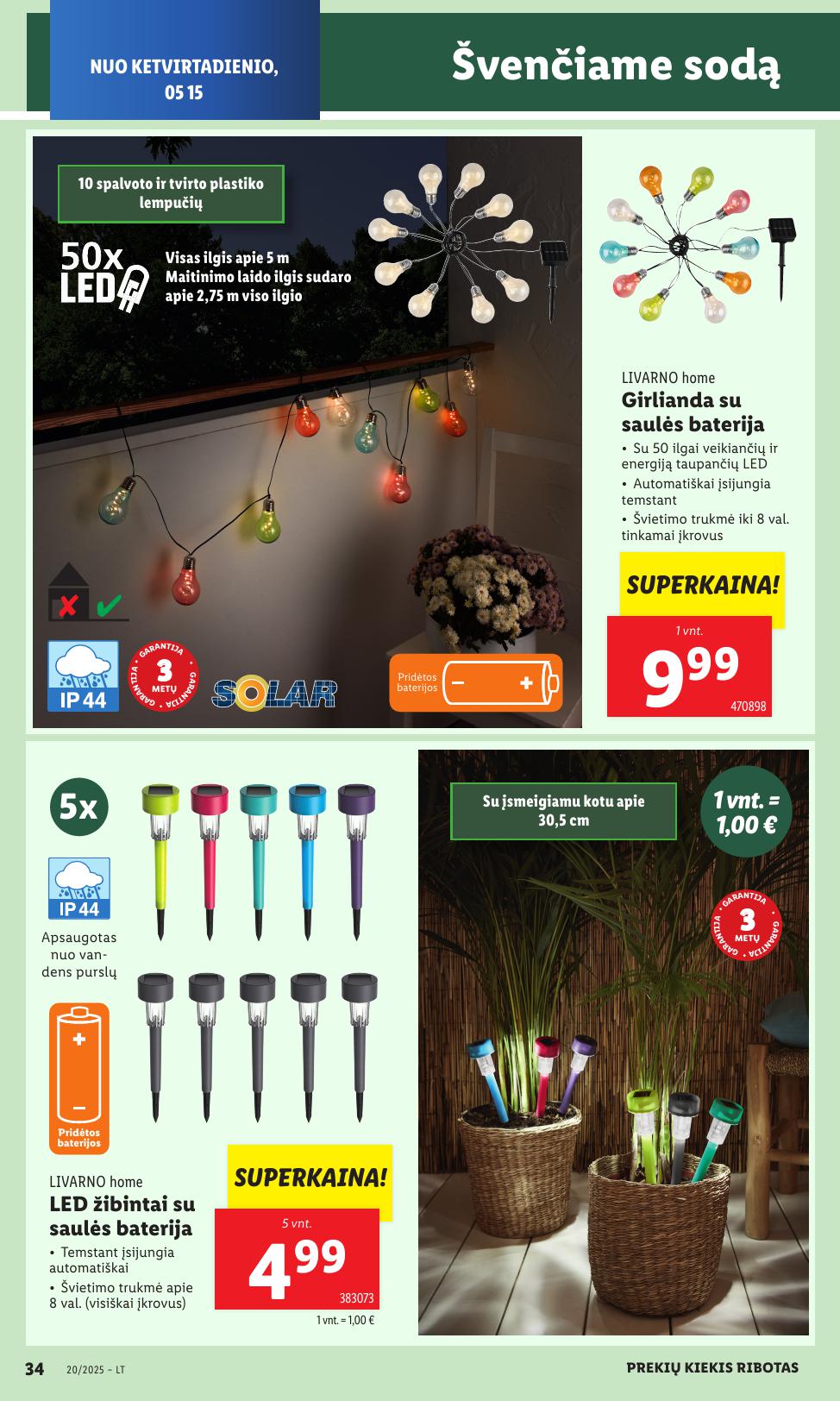 LIDL ne maisto prekių leidinys 2025.05.12 - 2025.05.18