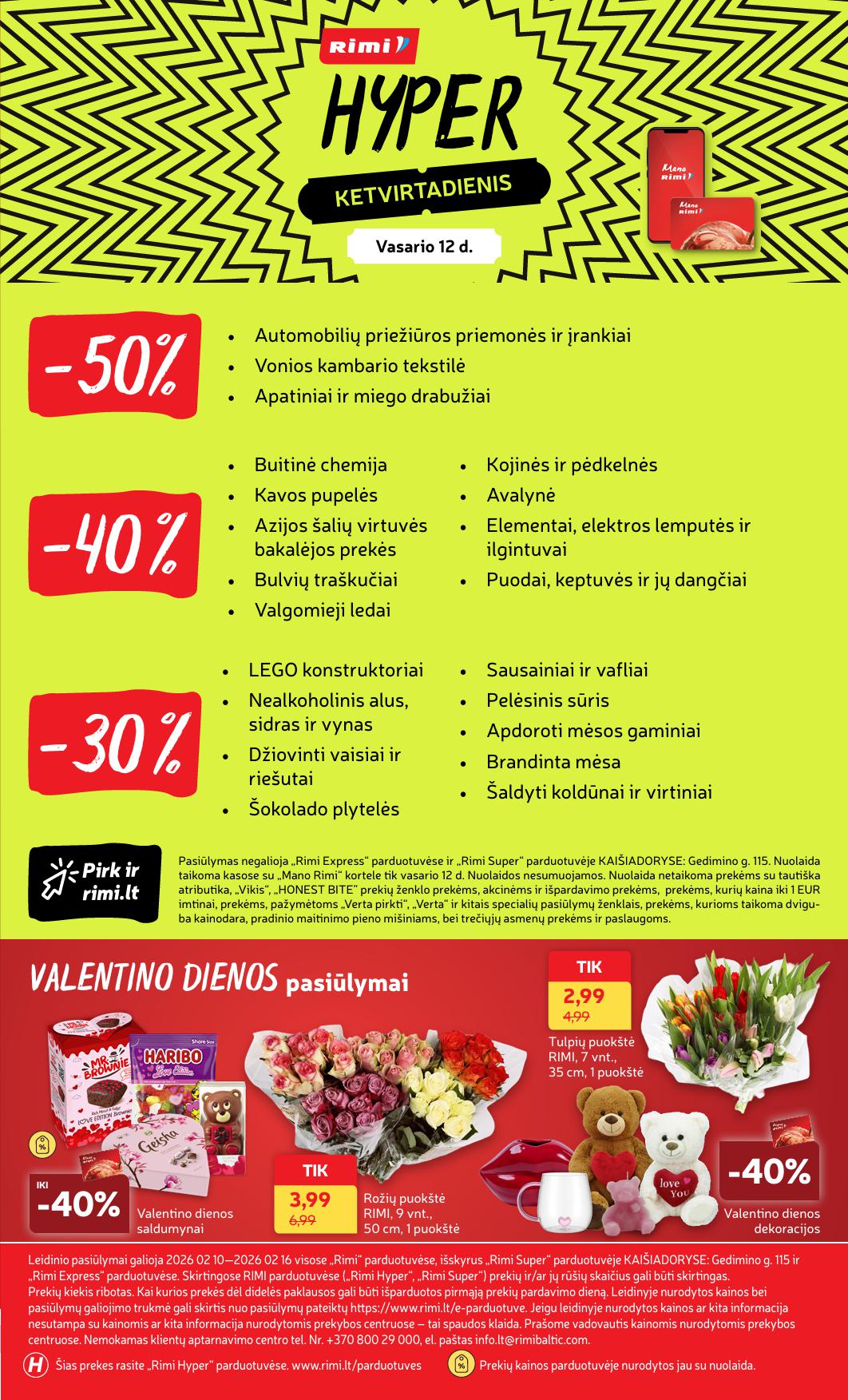 Naujausias RIMI kaininis katalogas 2026.02.10 - 2026.02.16