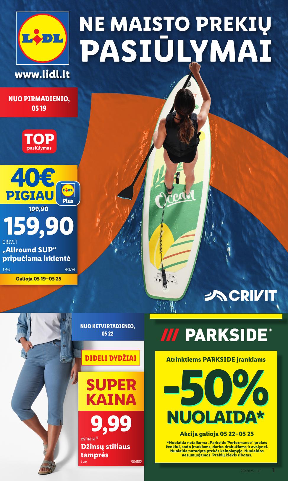 LIDL ne maisto prekių leidinys 2025.05.19 - 2025.05.25