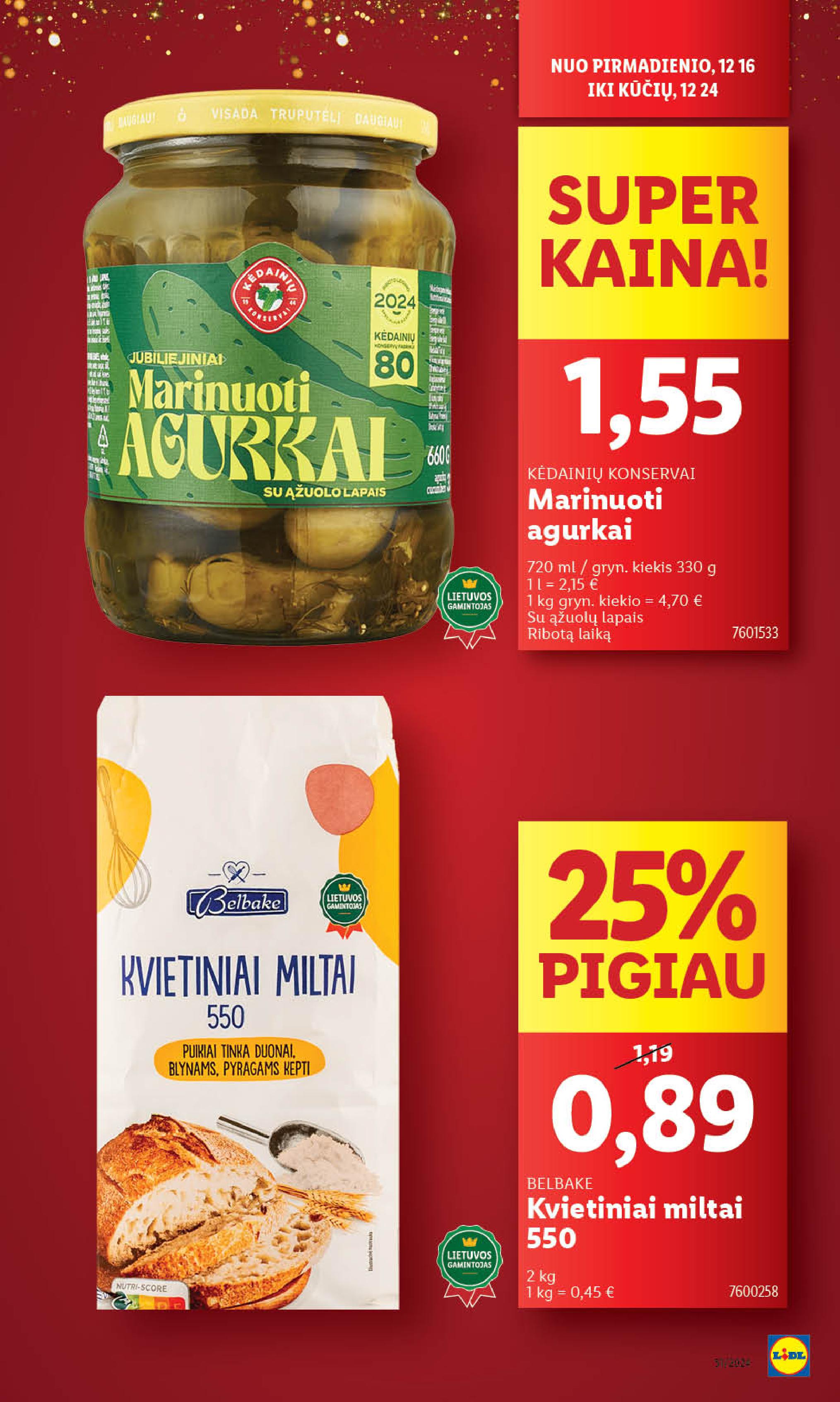 Naujausias LIDL kaininis katalogas 2024.12.16 - 2024.12.24