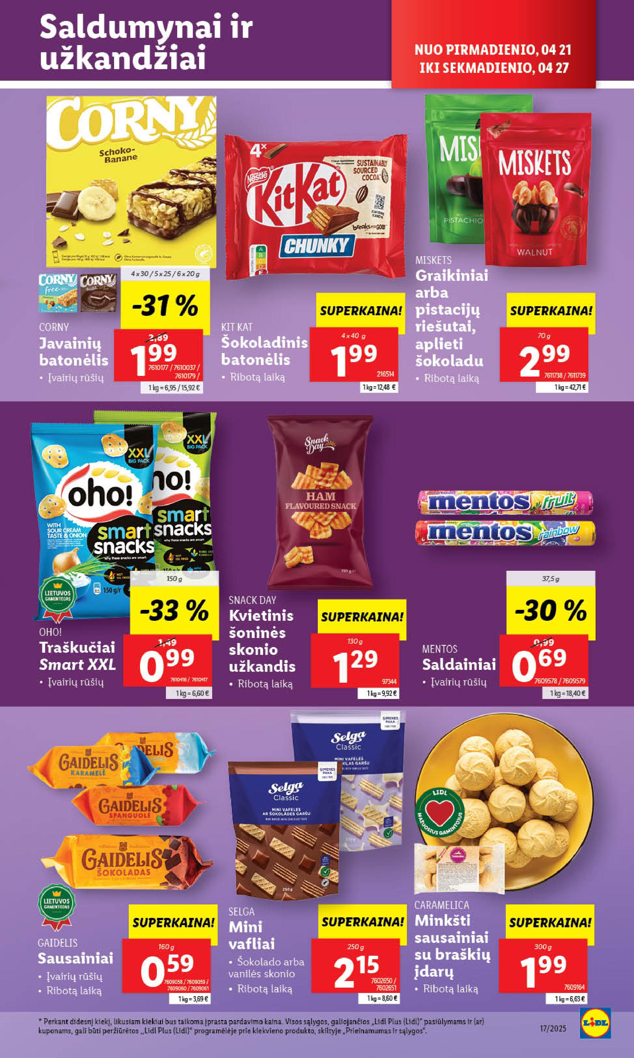 LIDL akcijų ir nuolaidų leidinys 2025.04.21 - 2025.04.27