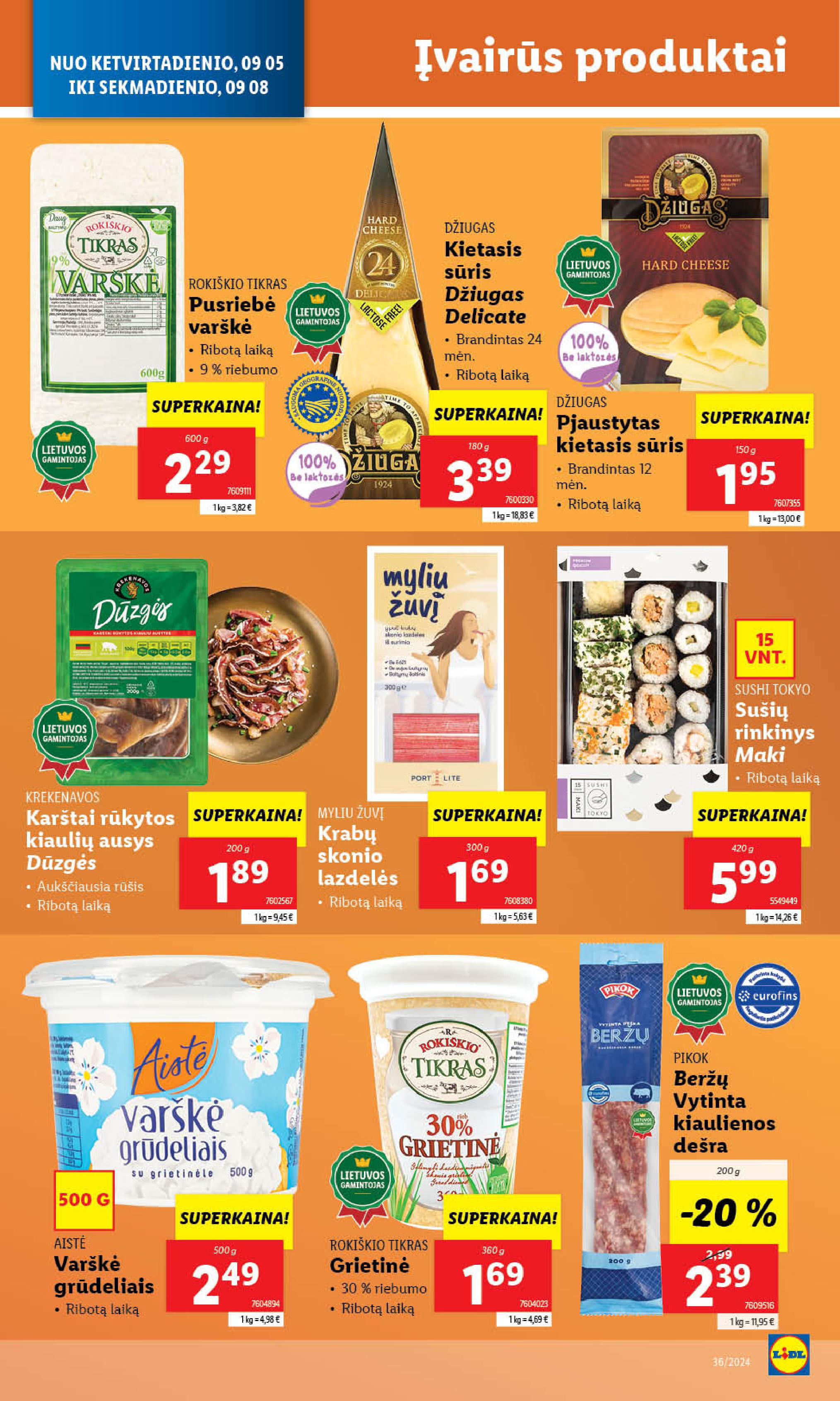 Naujausias LIDL kaininis katalogas 2024.09.02 - 2024.09.08