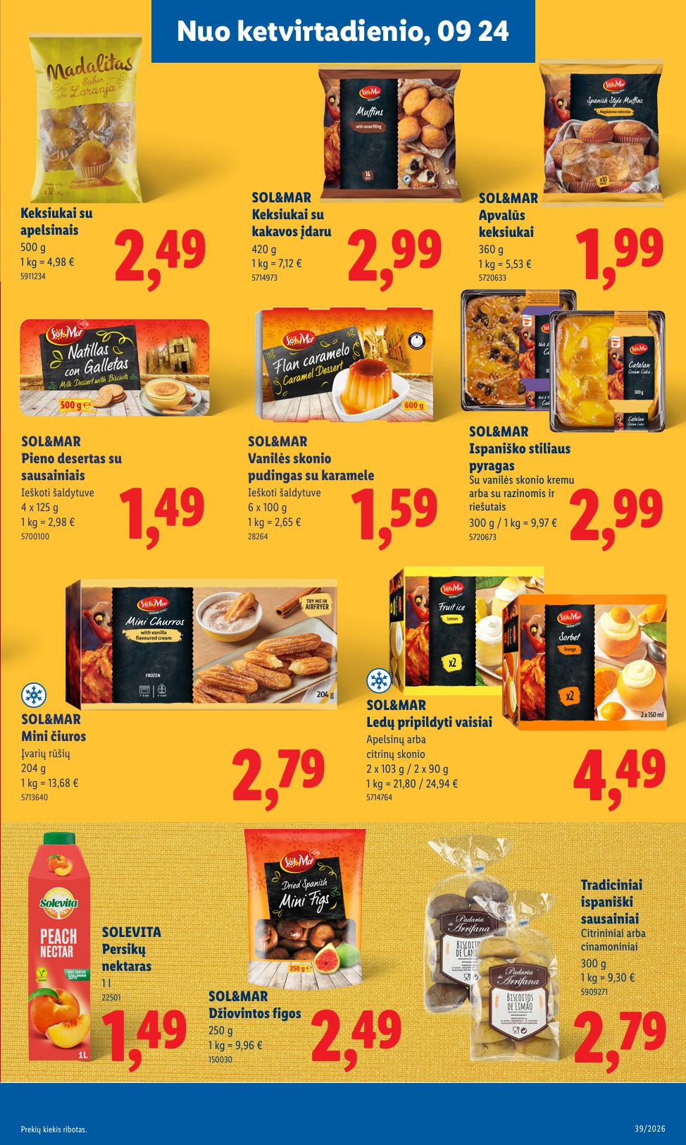 LIDL akcijų ir nuolaidų leidinys 2026.09.21 - 2026.09.27