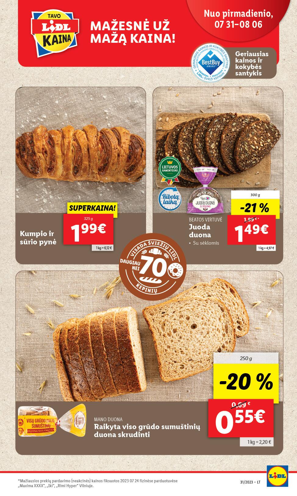 Naujausias LIDL kaininis katalogas 2023.07.31 - 2023.08.06