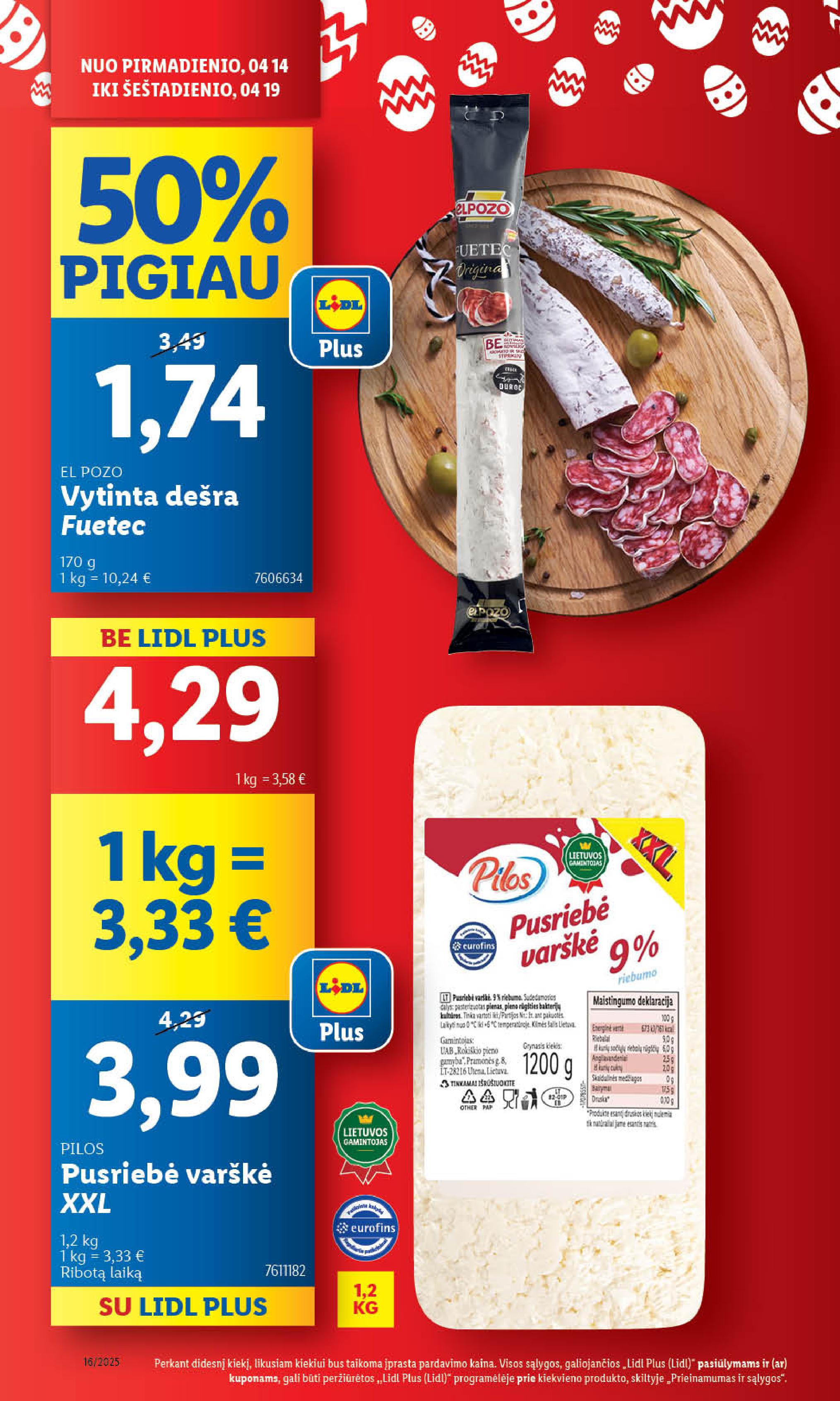 Naujausias LIDL kaininis katalogas 2025.04.14 - 2025.04.19