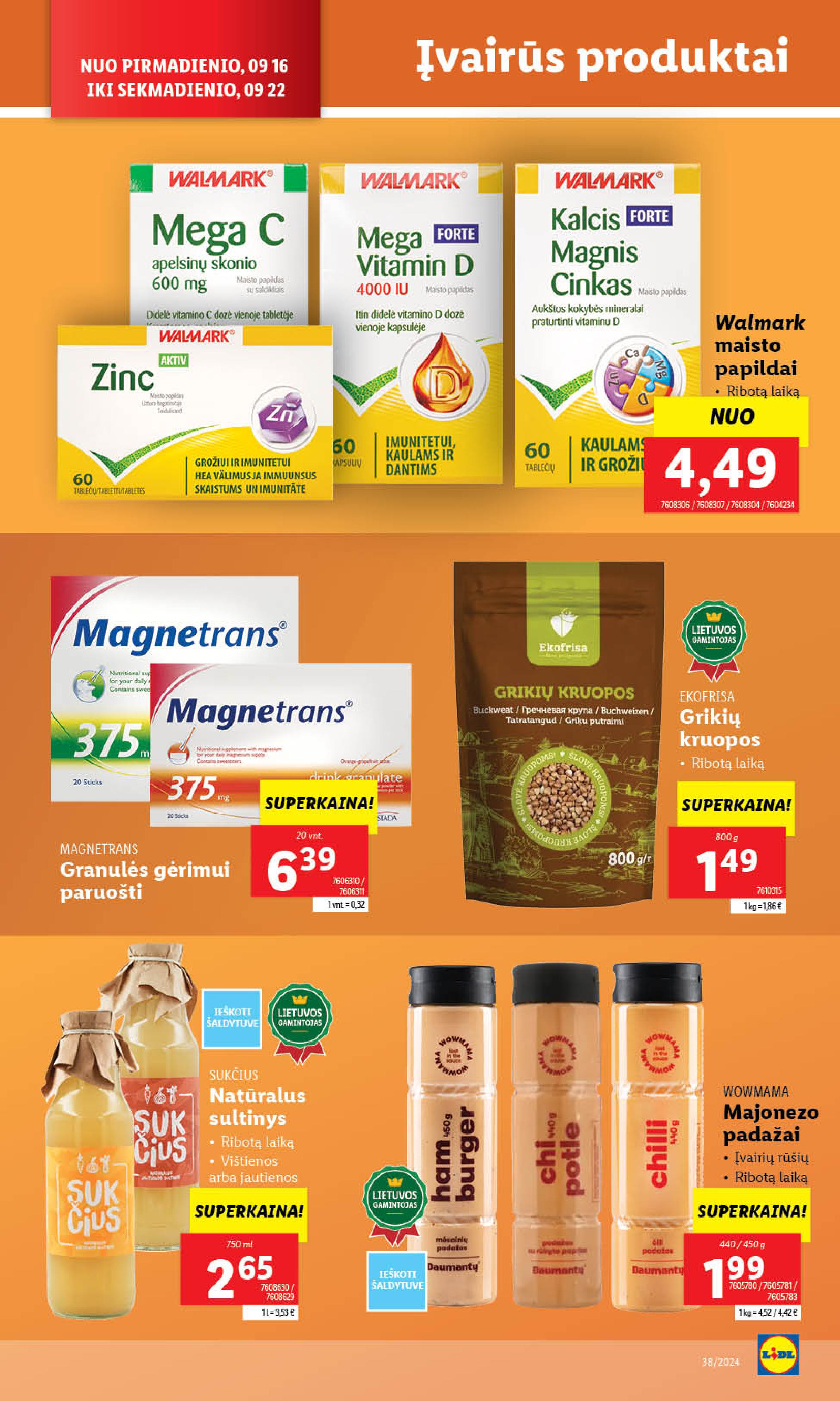 Naujausias LIDL kaininis katalogas 2024.09.16 - 2024.09.22