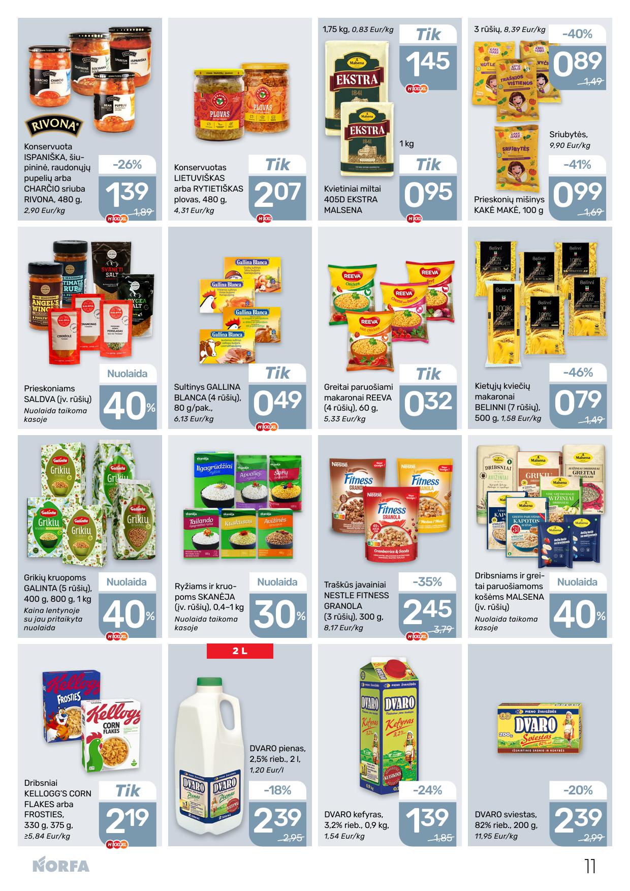 Naujausias NORFA kaininis katalogas 2026.03.05 - 2026.03.18
