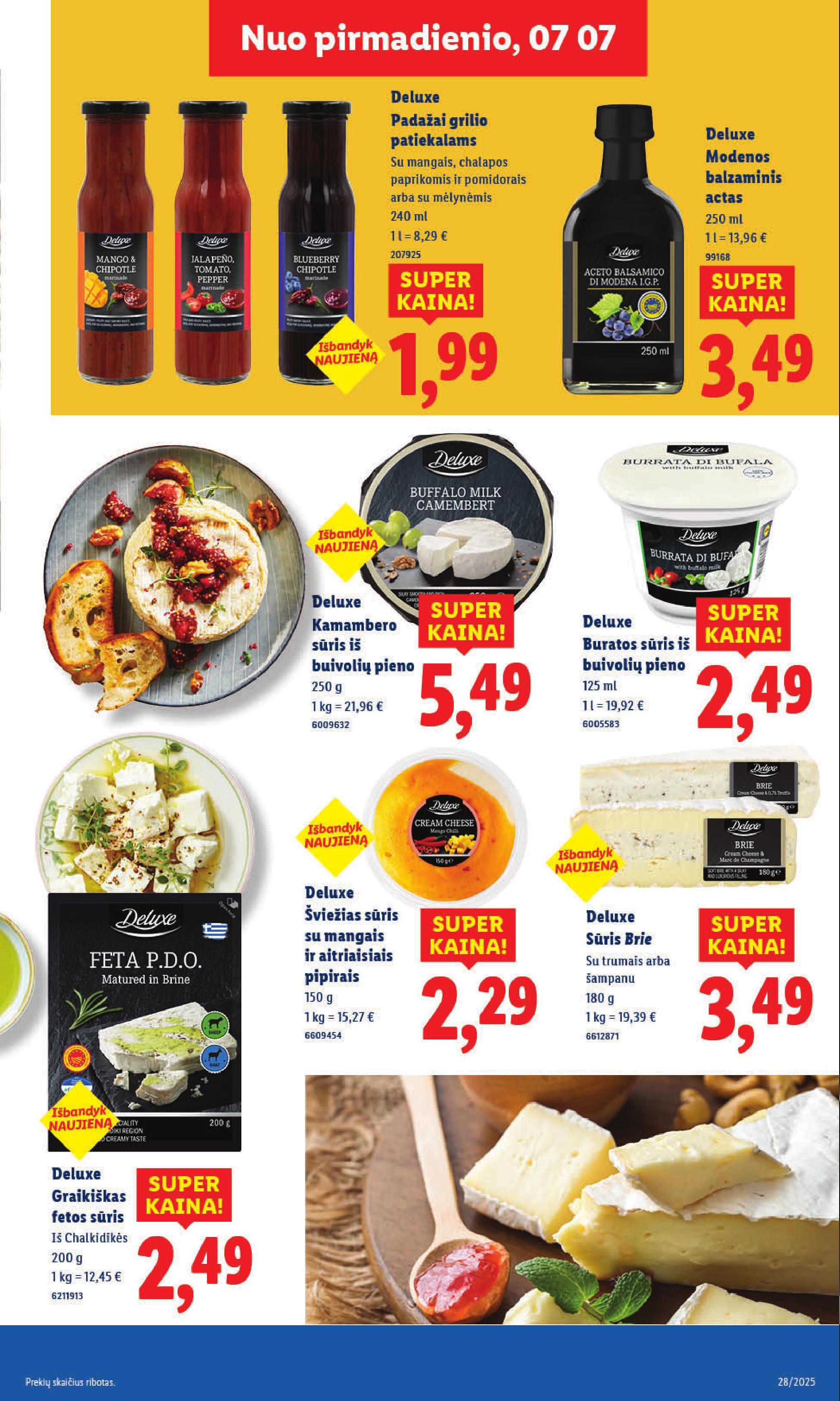 LIDL akcijų ir nuolaidų leidinys 2025.07.07 - 2025.07.13